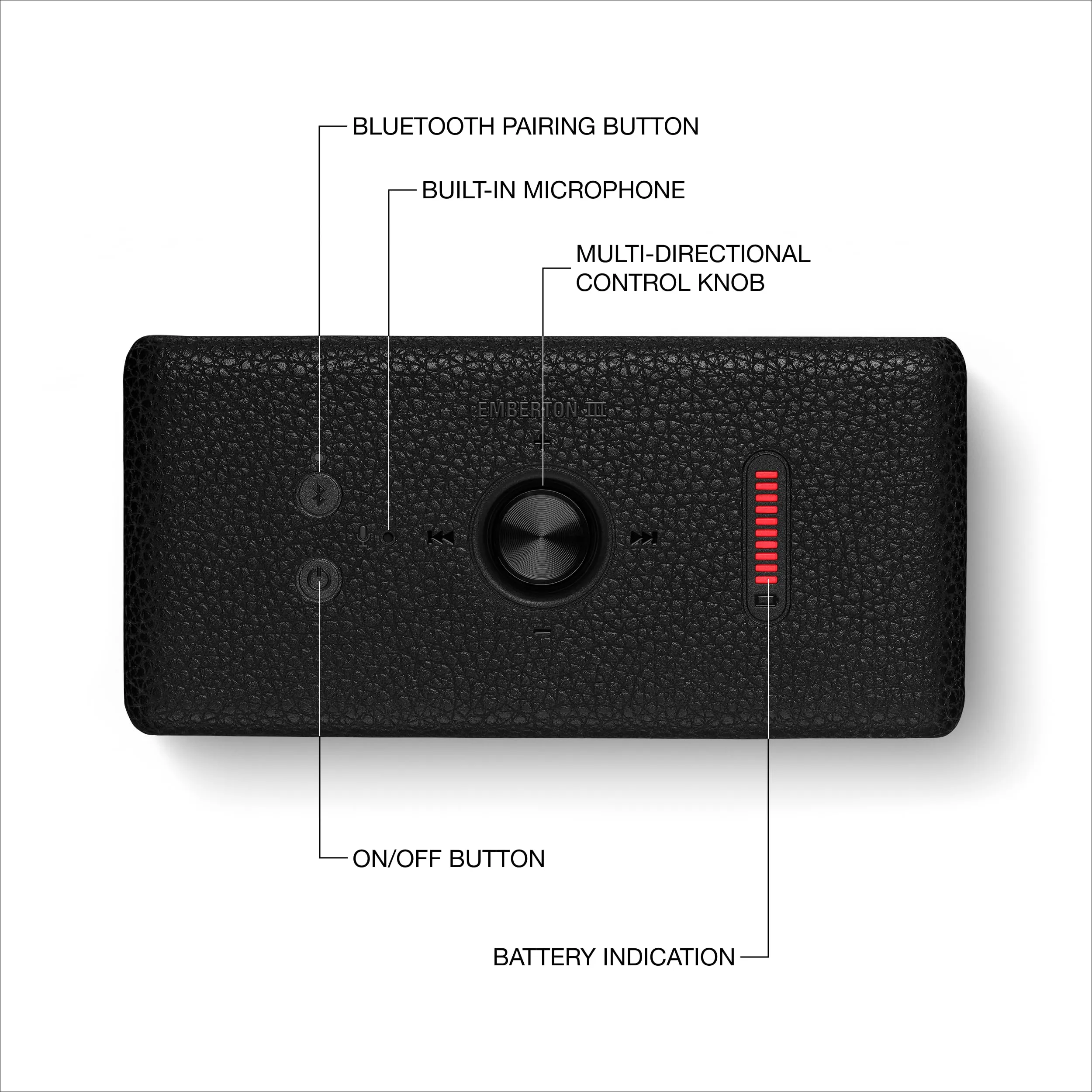 Marshall Emberton III Altoparlanti Bluetooth Portatili IP67 - Nero e Argento - immagine 6