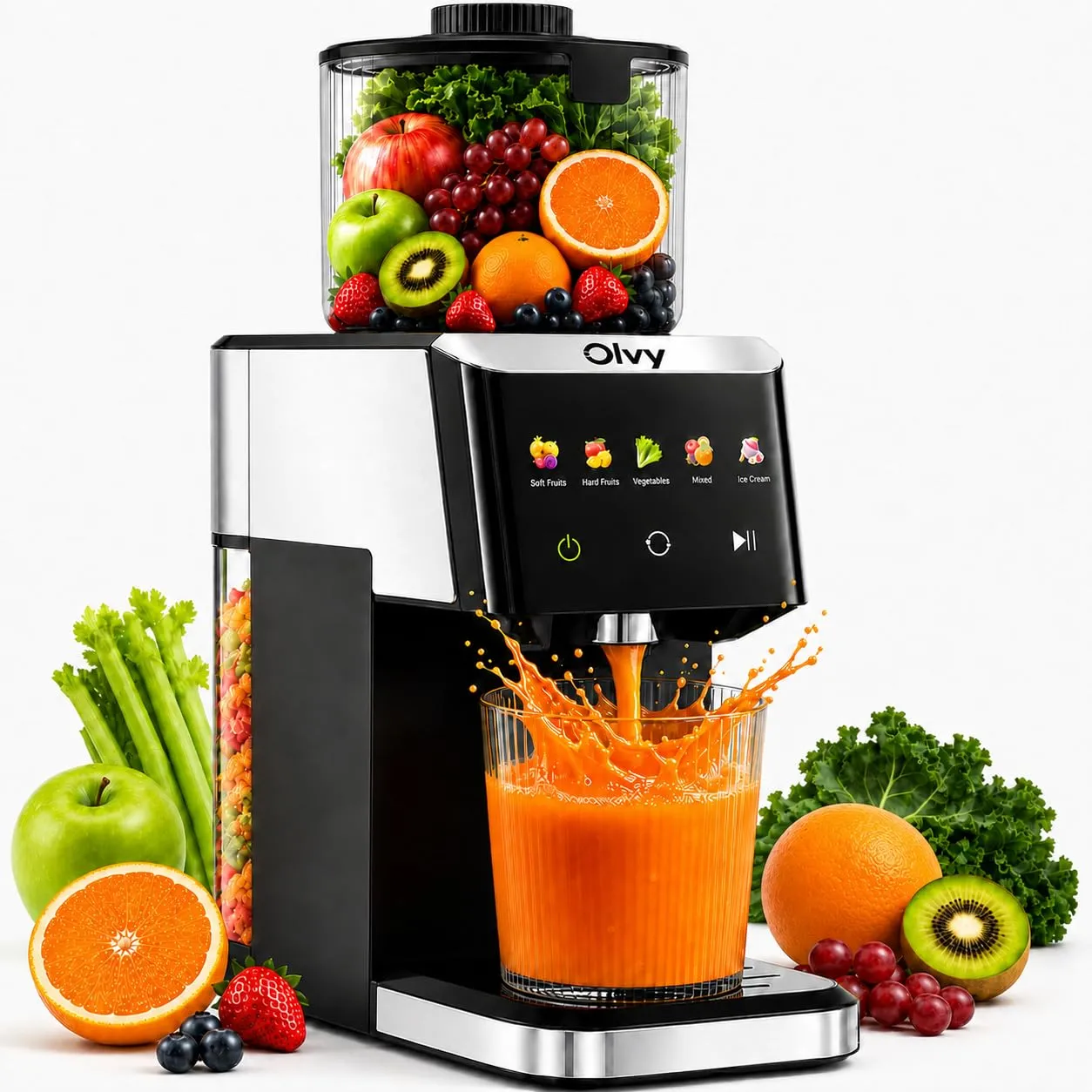 Olvy Slow Juicer Estrattore di Succo a Freddo JS8303S - immagine 1
