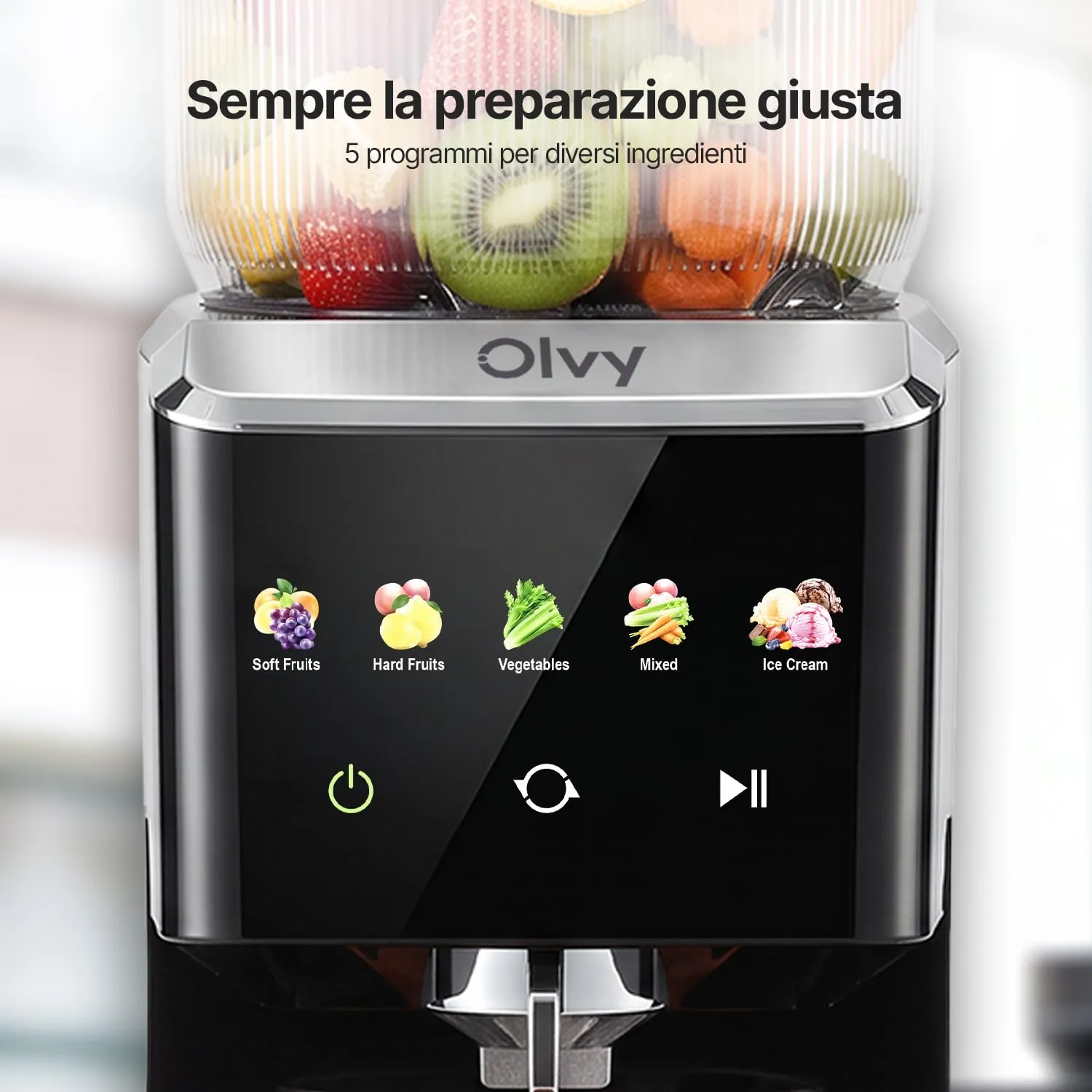 Olvy Slow Juicer Estrattore di Succo a Freddo JS8303S - immagine 5