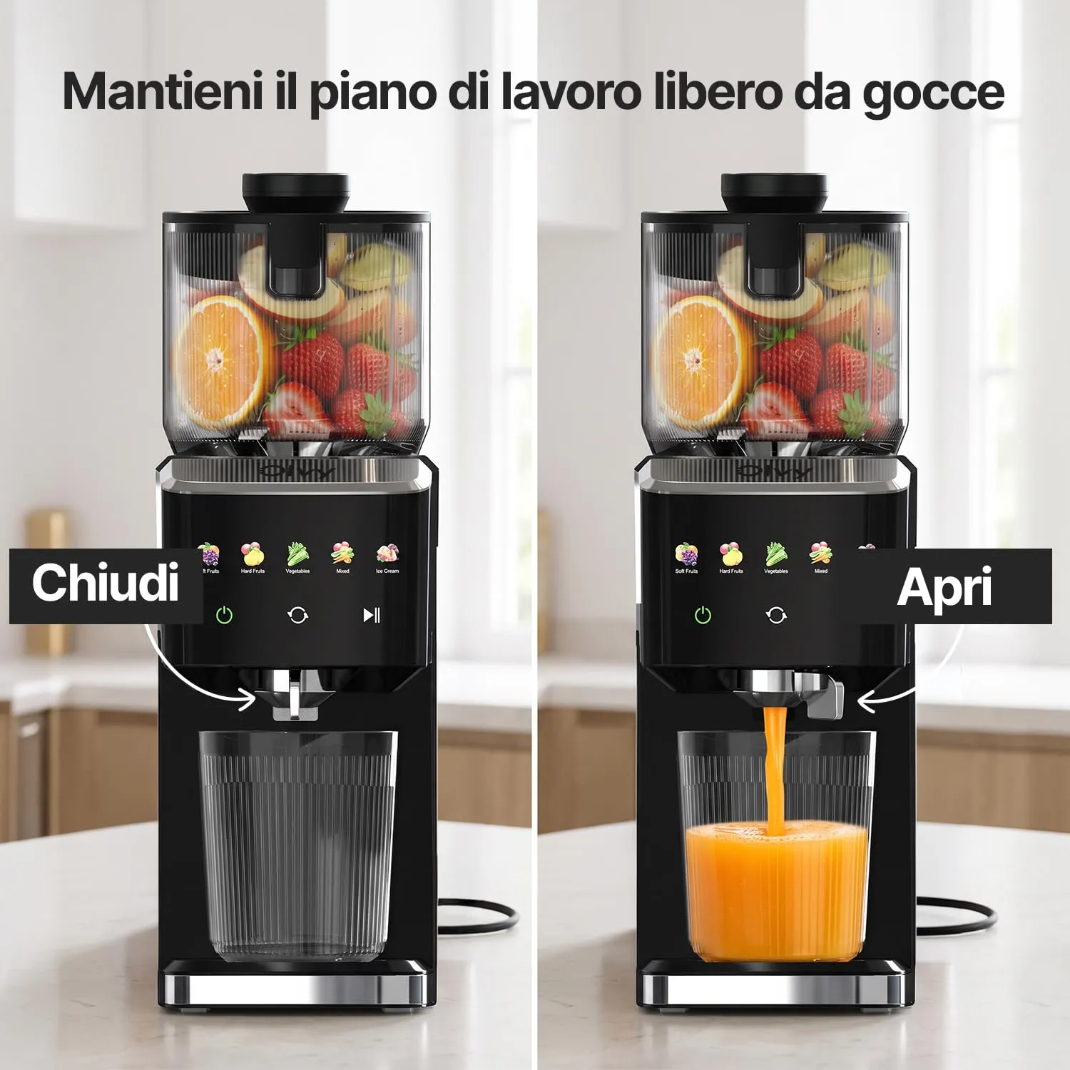 Olvy Slow Juicer Estrattore di Succo a Freddo JS8303S - immagine 8