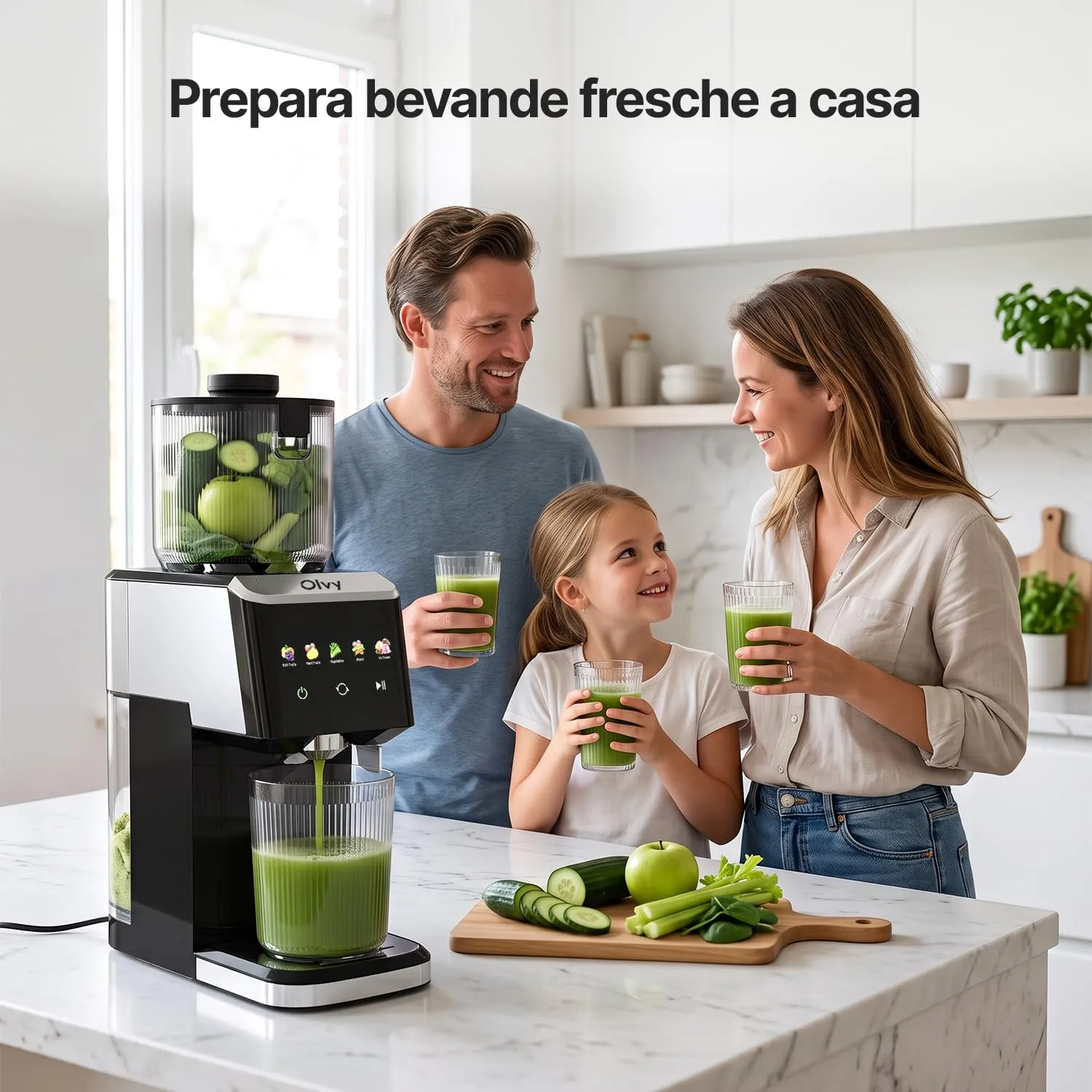 Olvy Slow Juicer Estrattore di Succo a Freddo JS8303S - immagine 9