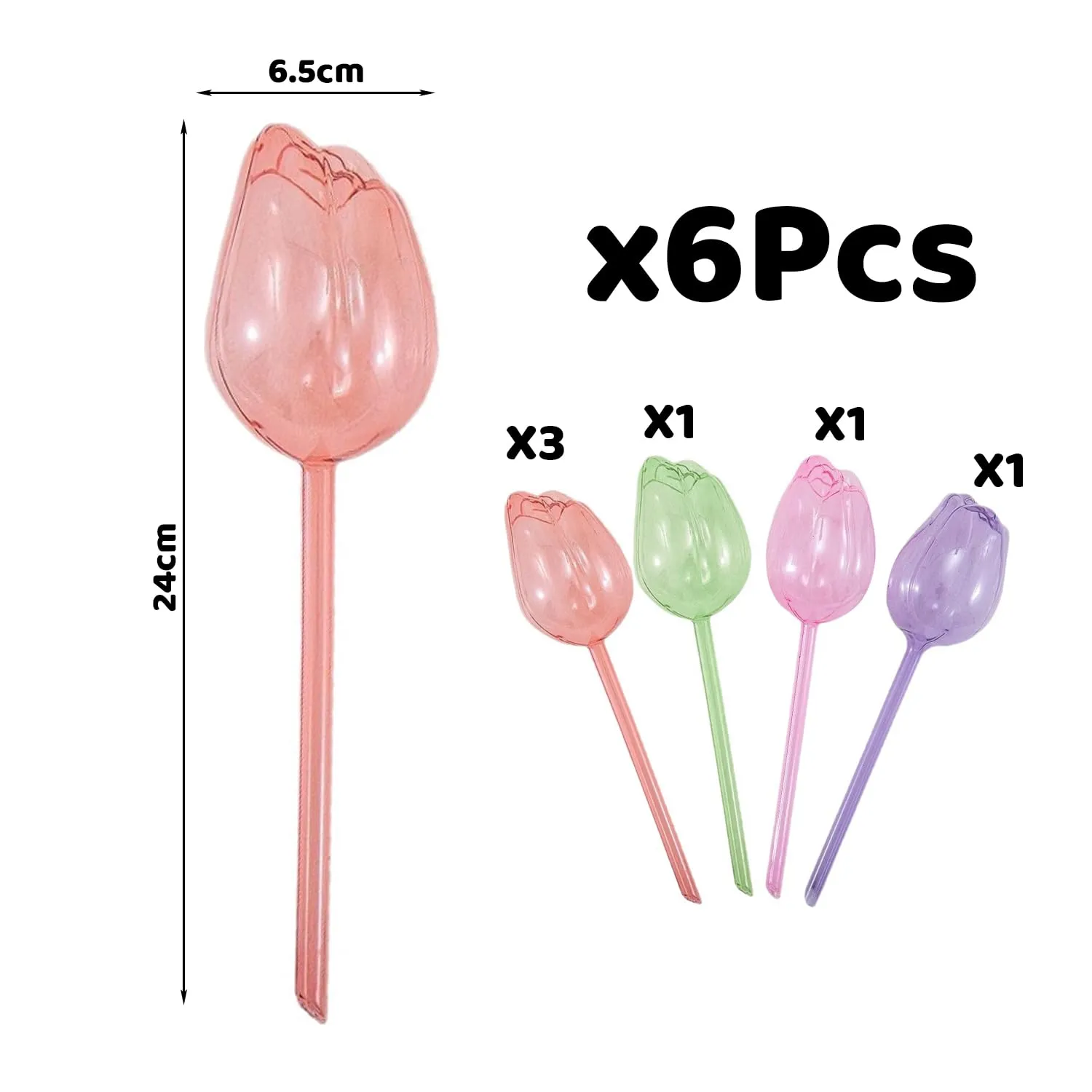 COACOM Bulbi per Irrigazione a Tulipano, Dispositivo di Irrigazione a Goccia da 170 ml, 6 Pezzi - immagine 2