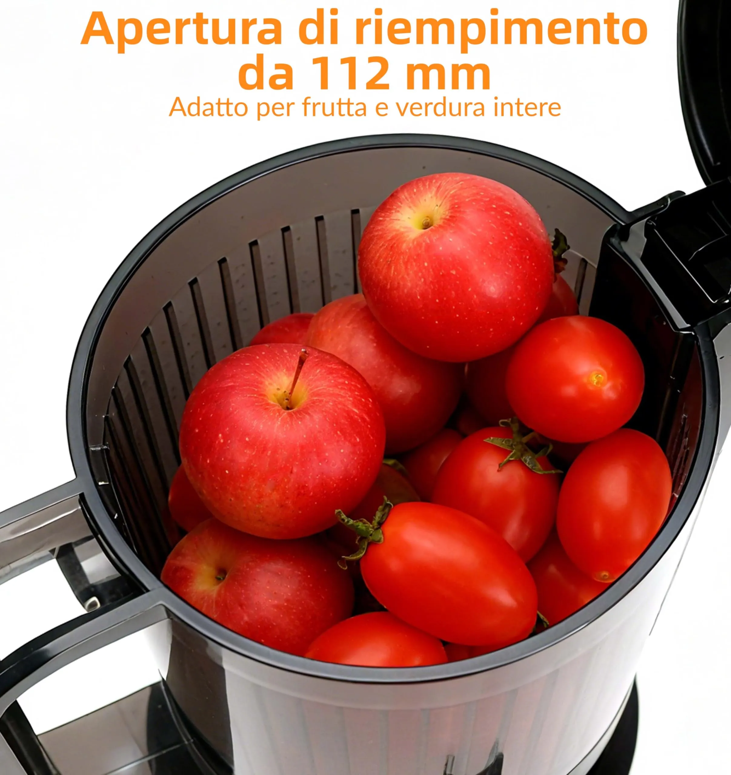 Dreamhigh Spremiagrumi Elettrico Professionale 200W, Slow Juicer con Bocca da 112mm, Senza BPA - immagine 2