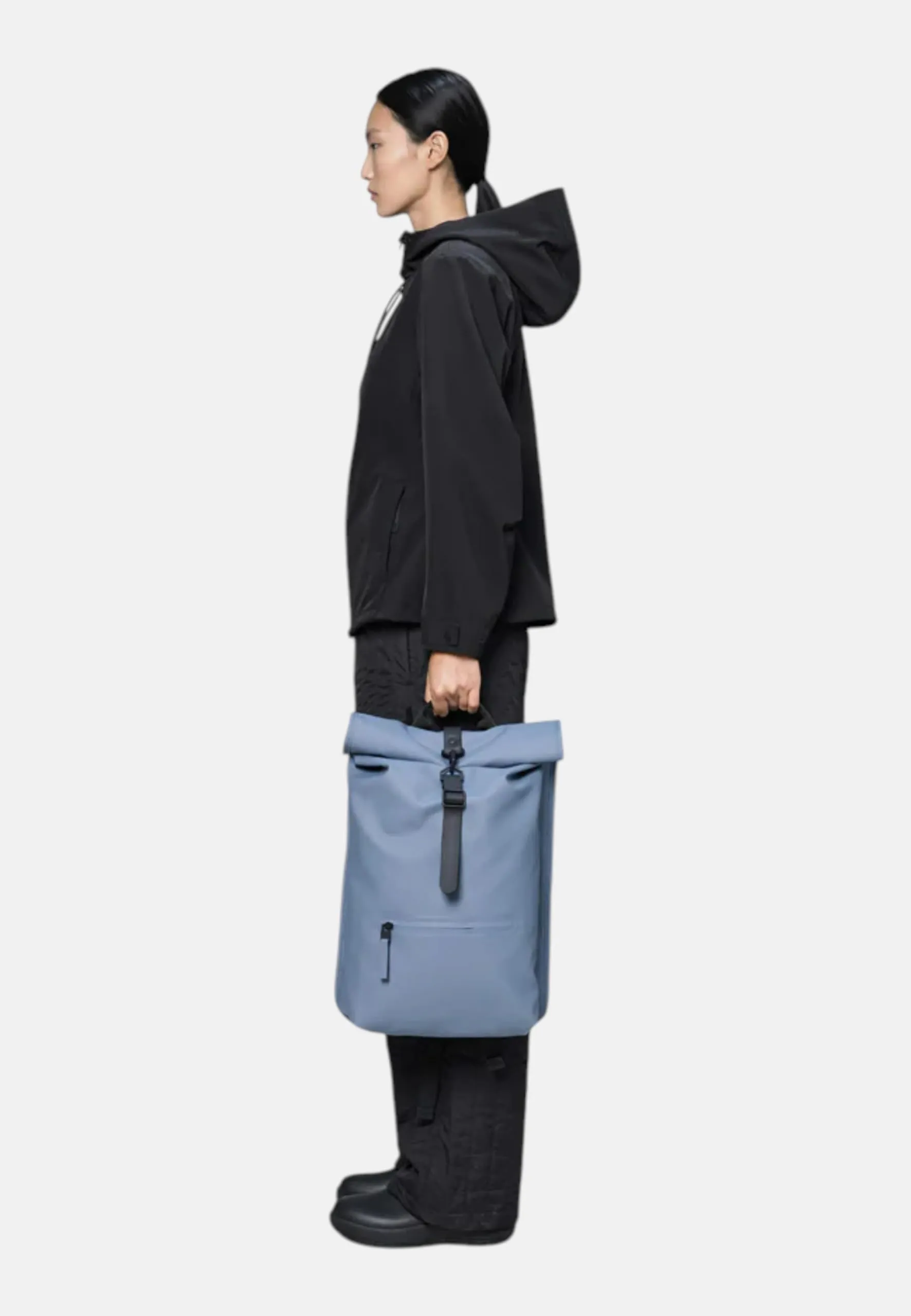 Rains Zaino Unisex Rolltop Rucksack 13320 Blu Chiaro Taglia Unica - immagine 4
