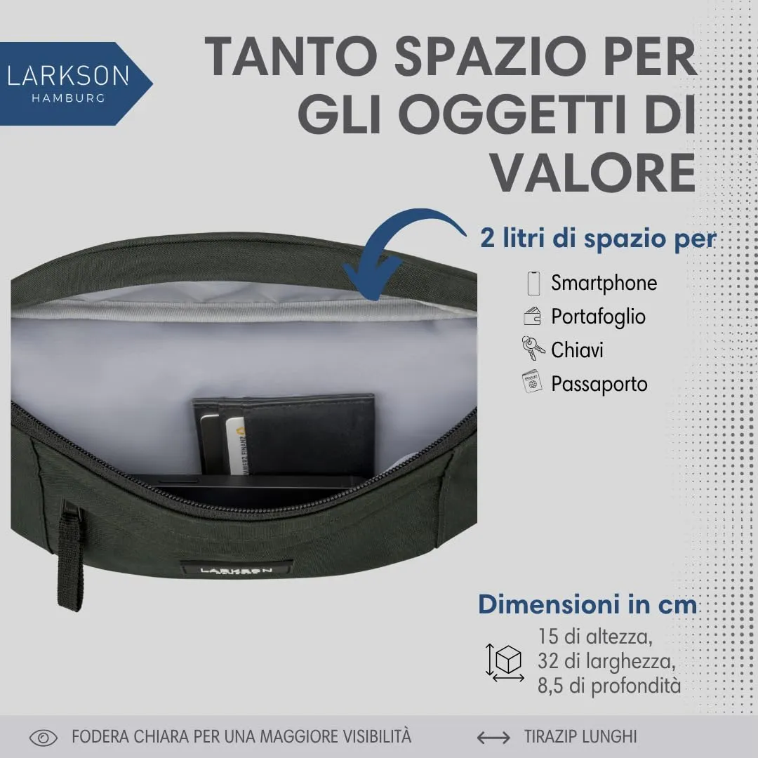 LARKSON Marsupio Unisex Verde - immagine 6