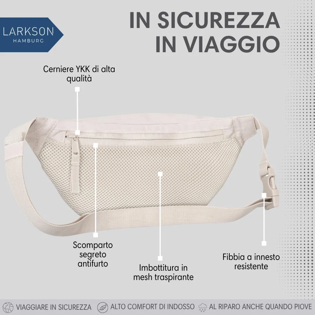 Larkson Marsupio Donna e Uomo Beige - immagine 4