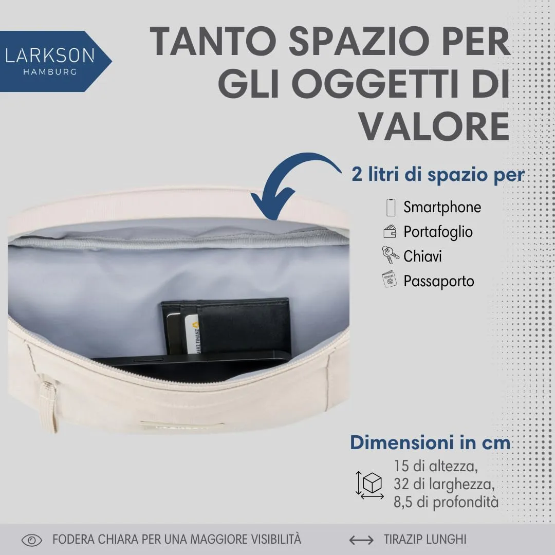 Larkson Marsupio Donna e Uomo Beige - immagine 6