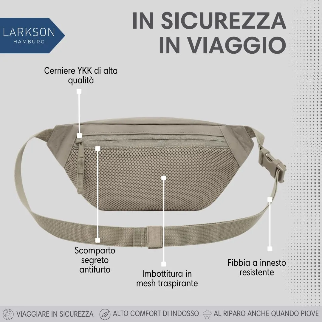 LARKSON Marsupio Donna e Uomo Grigio - immagine 4