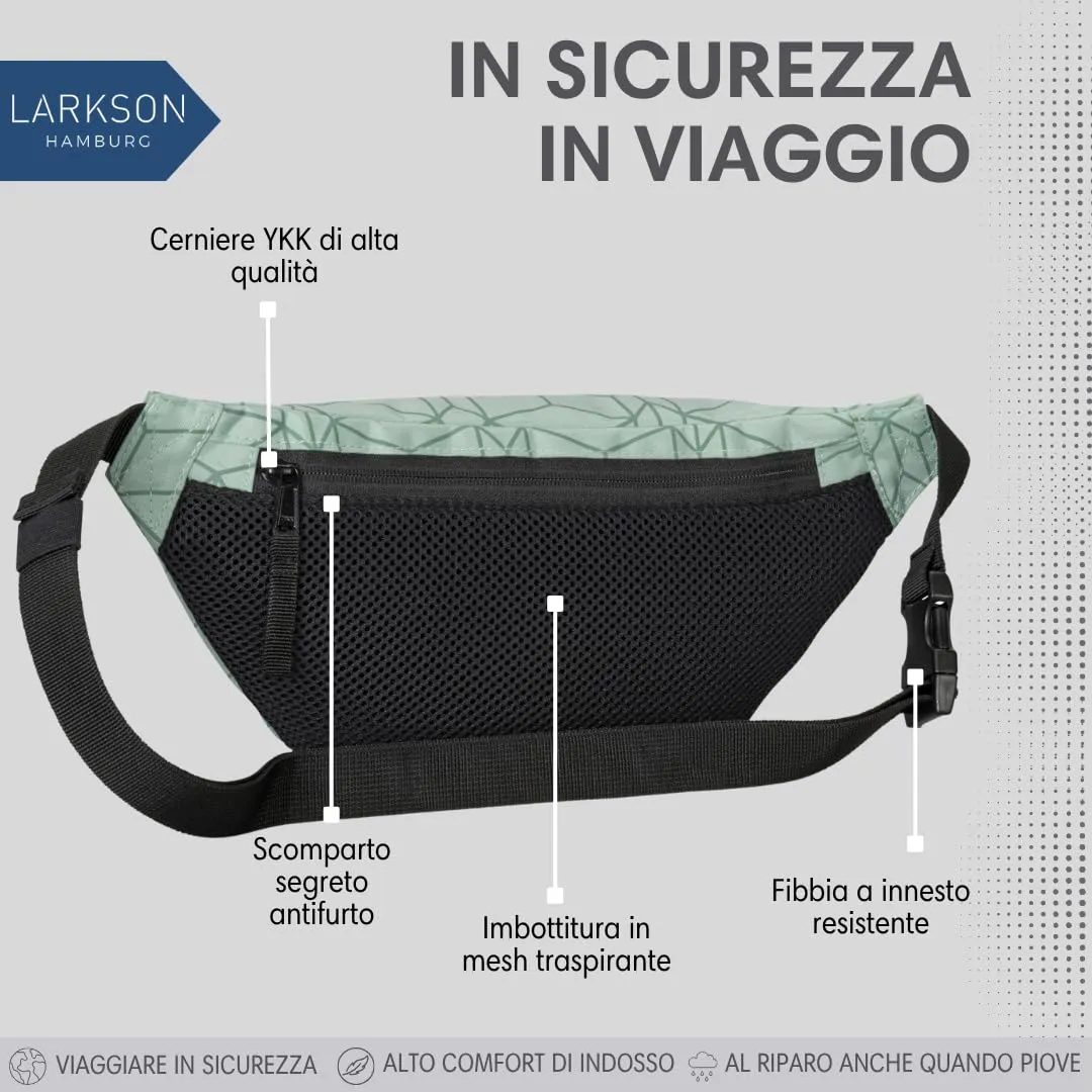 LARKSON Marsupio Donna e Uomo Verde Ole - immagine 4
