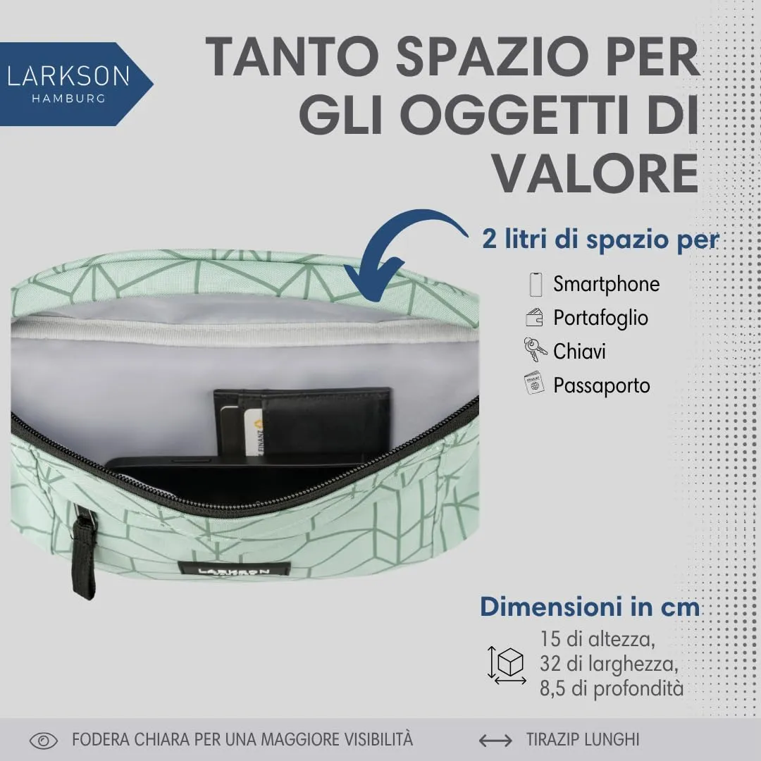 LARKSON Marsupio Donna e Uomo Verde Ole - immagine 6