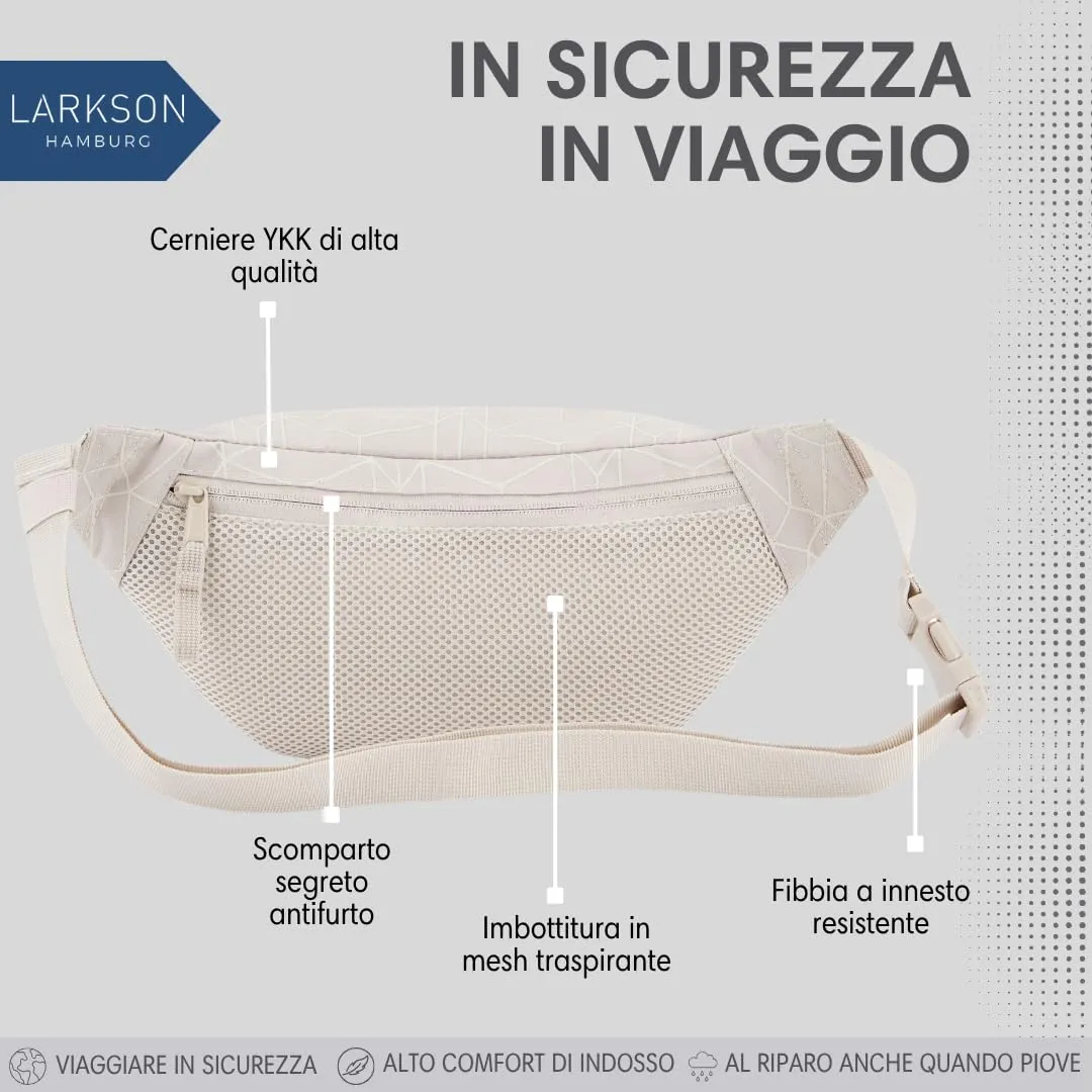 LARKSON Marsupio Donna e Uomo Beige - immagine 4