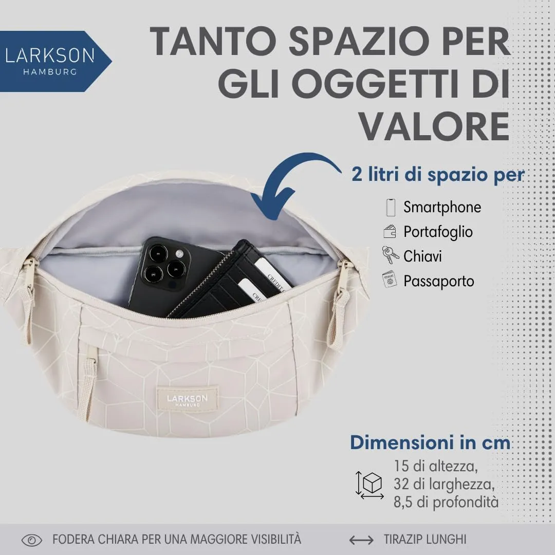 LARKSON Marsupio Donna e Uomo Beige - immagine 6