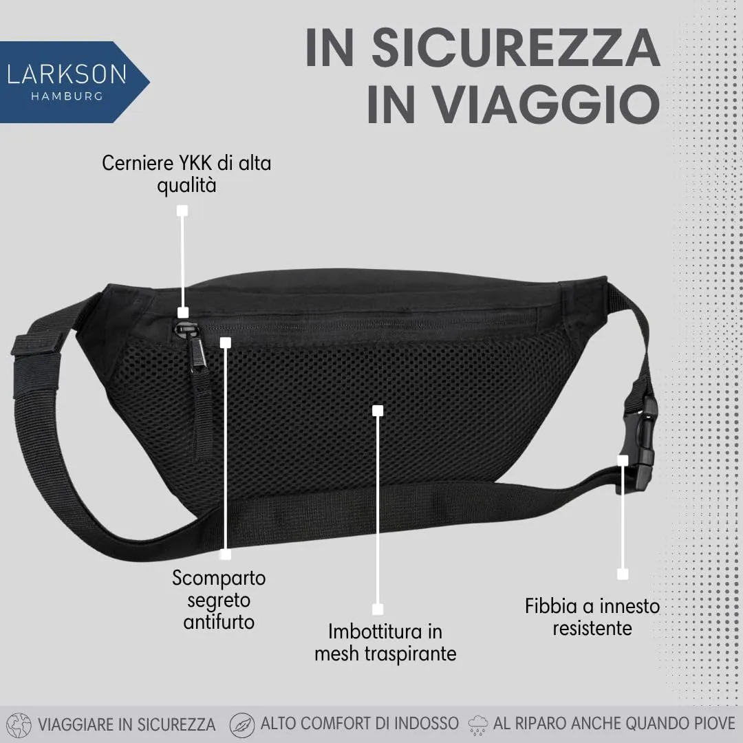 LARKSON Marsupio Donna e Uomo, Rosa - immagine 4