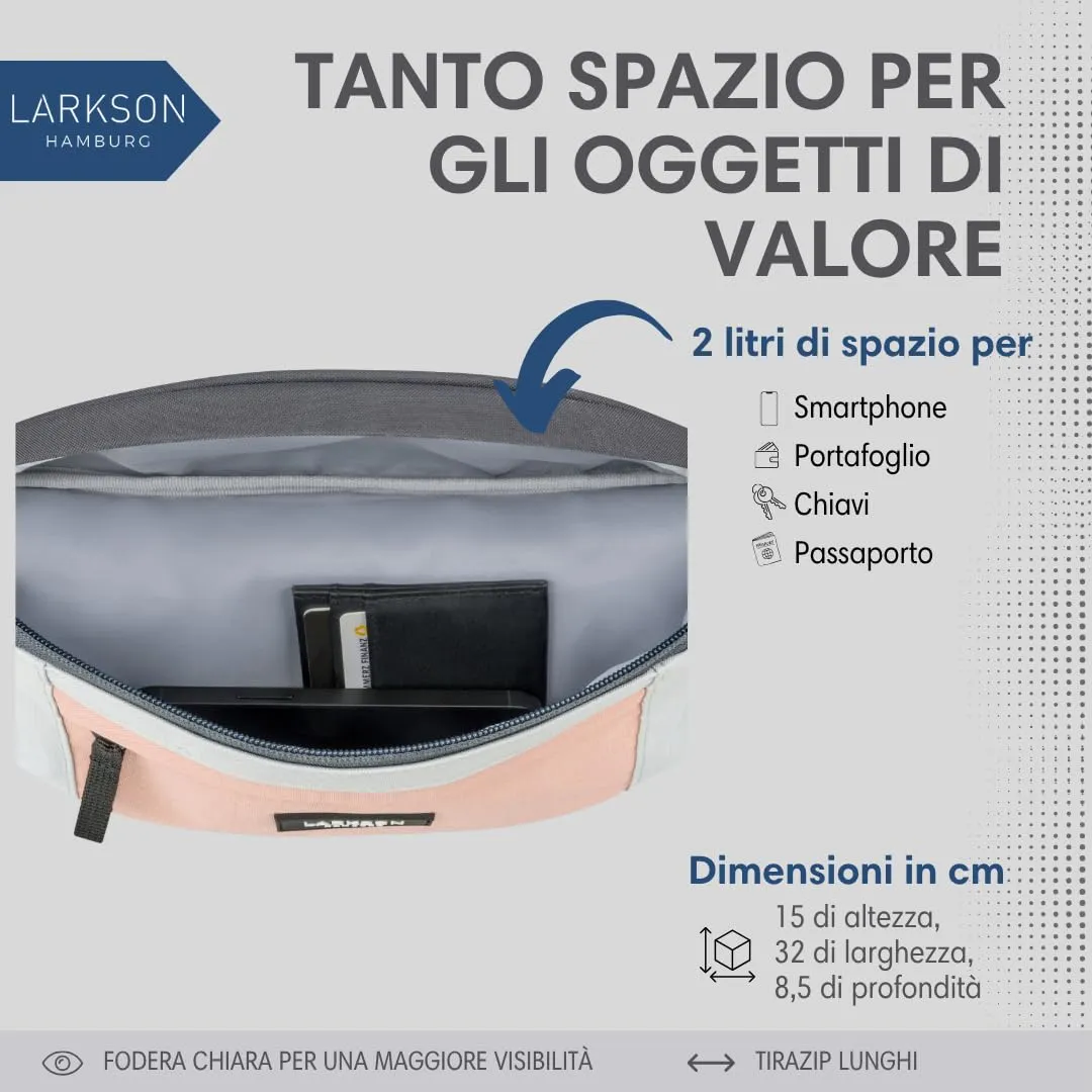 LARKSON Marsupio Donna e Uomo, Rosa - immagine 6