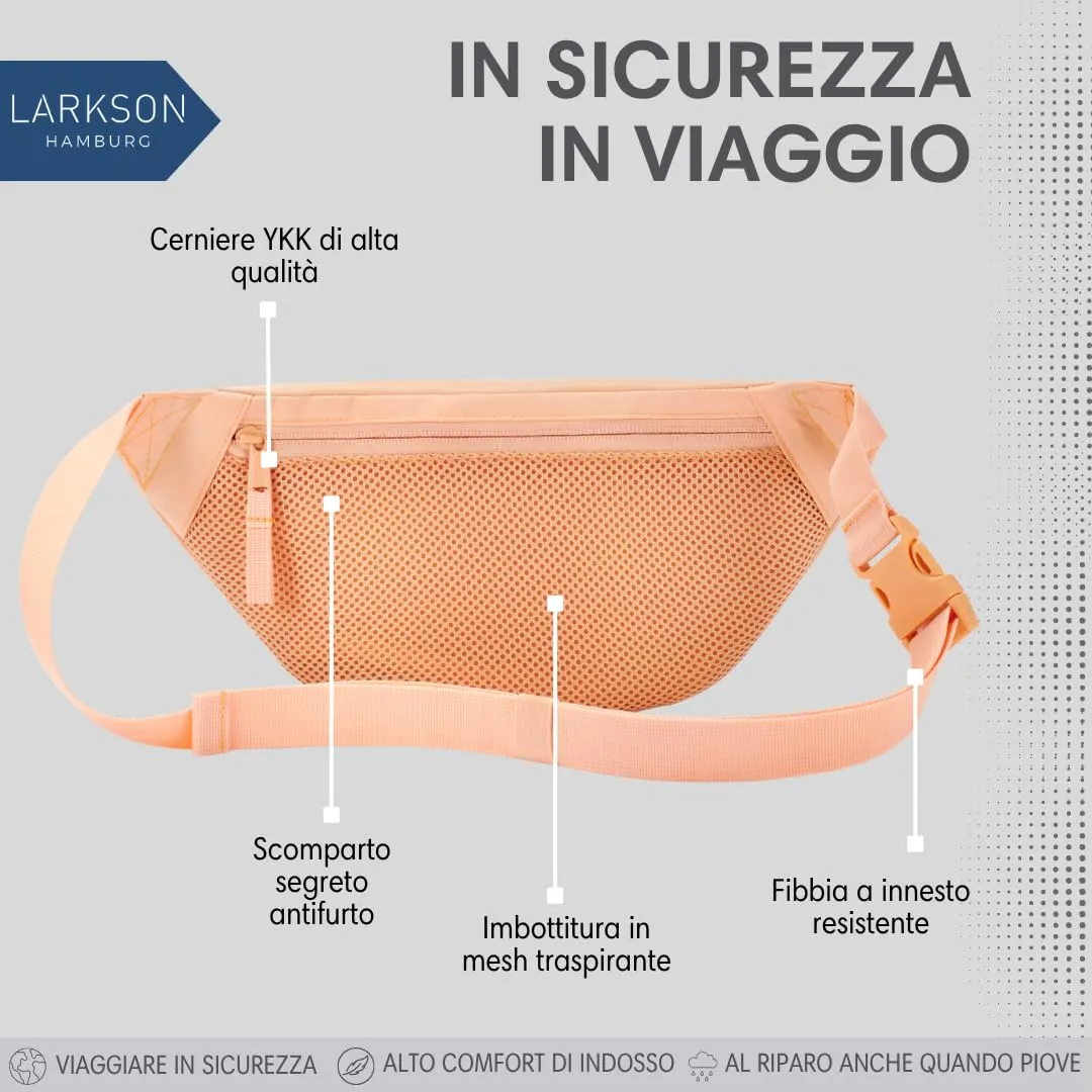 LARKSON Marsupio Donna e Uomo Peach - immagine 4