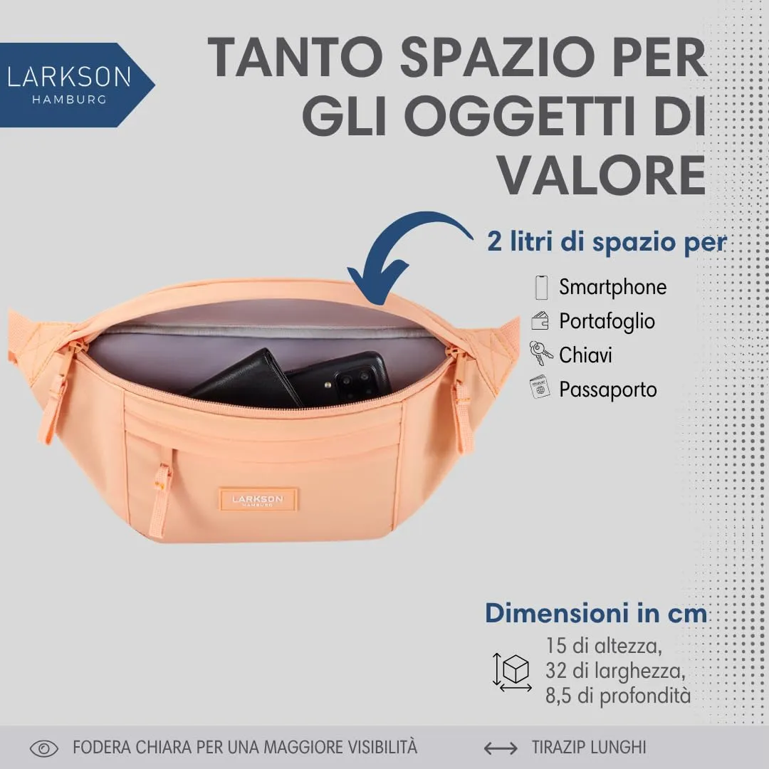 LARKSON Marsupio Donna e Uomo Peach - immagine 6