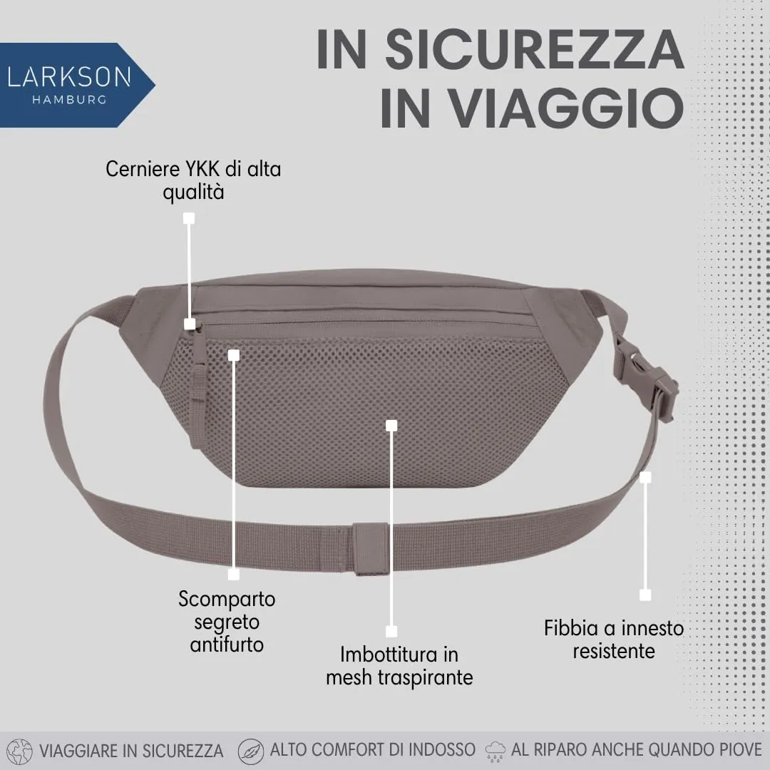 LARKSON Marsupio Donna e Uomo Marrone - immagine 4