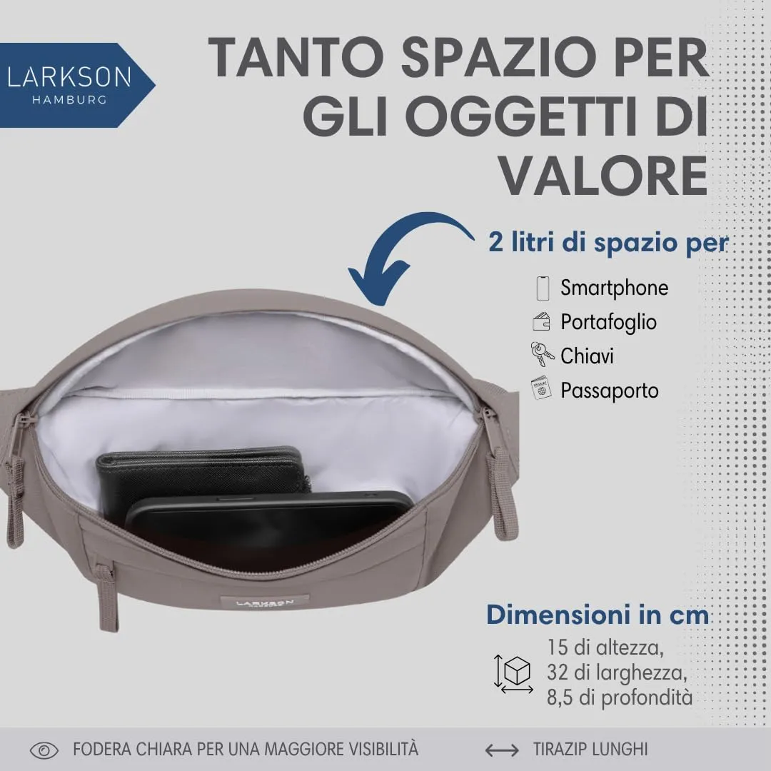 LARKSON Marsupio Donna e Uomo Marrone - immagine 6