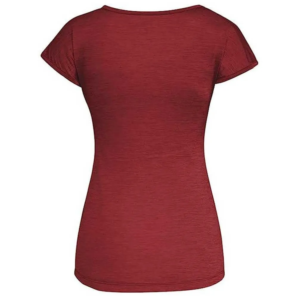 Salewa Puez Melange Dry W S/S Tee, Syrah Melange, XL Donna - immagine 2