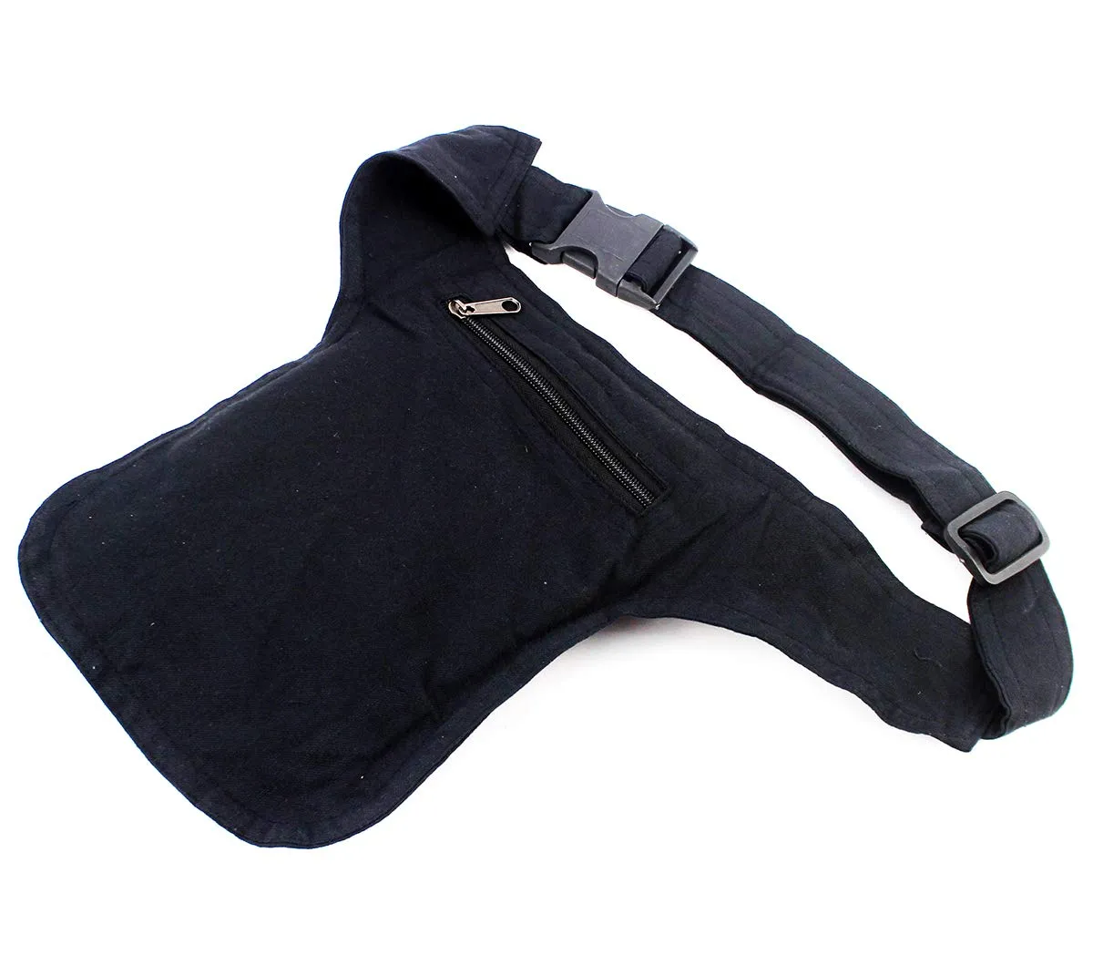 Furein Marsupio in Tessuto con Motivi Etnici, 3 Tasche con Chiusura a Zip, Tracolla Regolabile, Nero Mb-1 Rosso - immagine 2