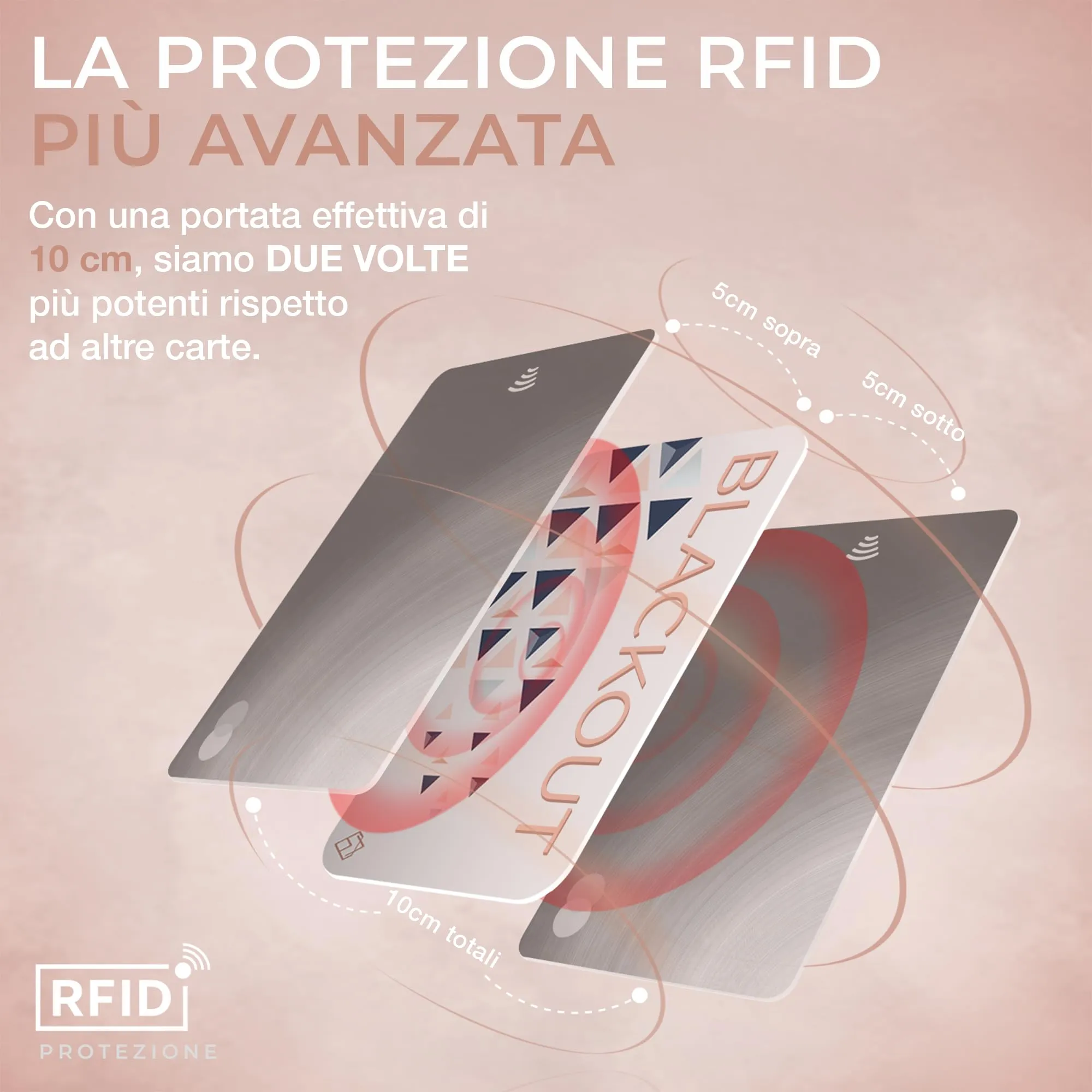 AKIELO Blackout RFID Protection Card, Edizione Rosa, 2 Pezzi - immagine 4
