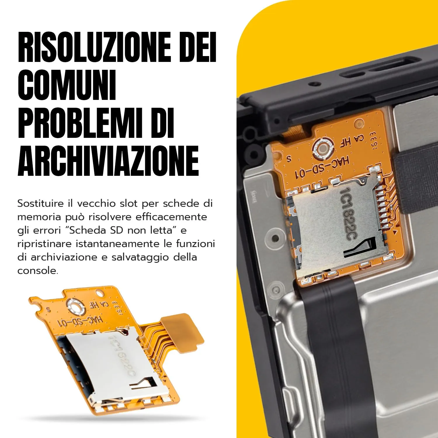 Wigearss Lettore Scheda Micro SD per Nintendo Switch HAC-001 - immagine 3