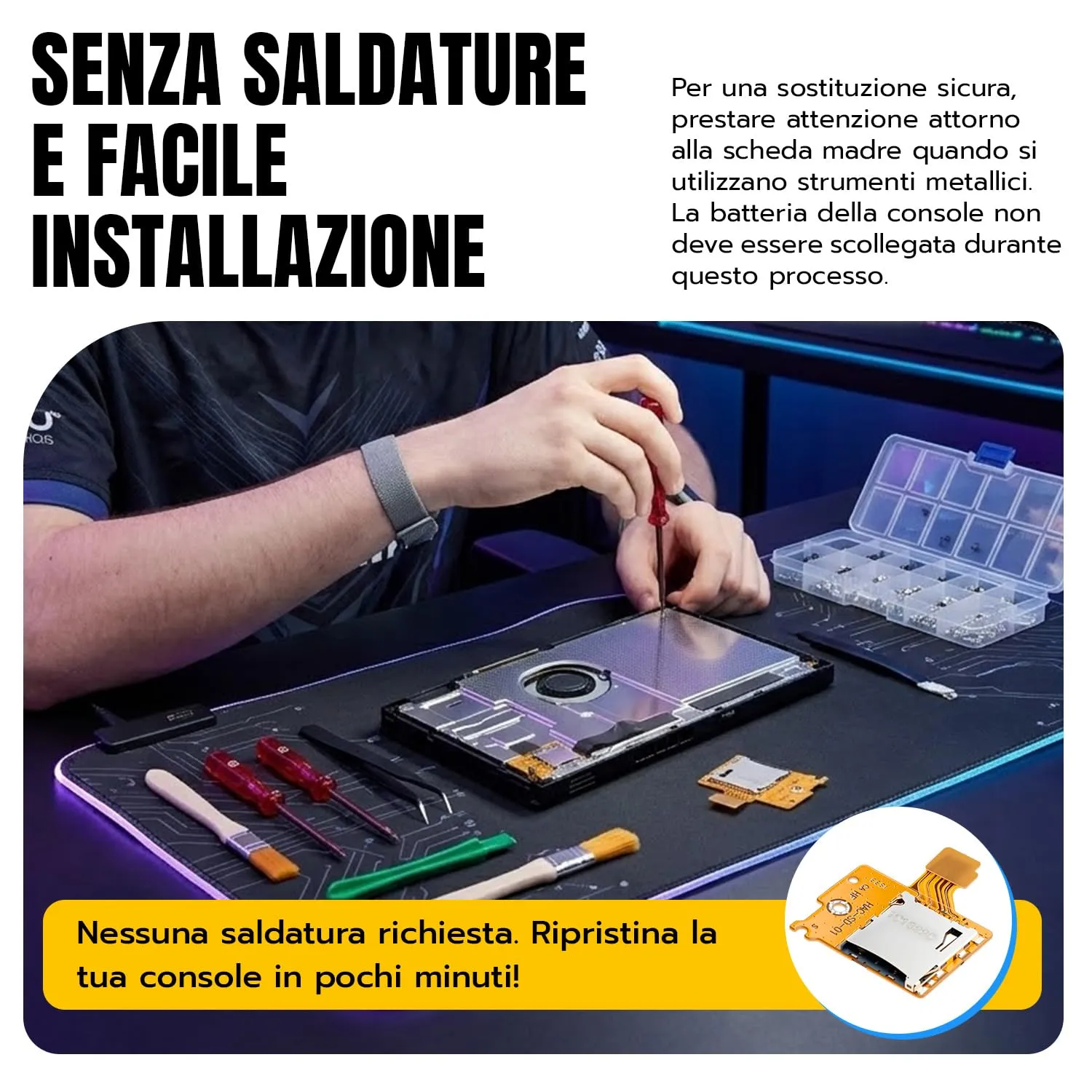 Wigearss Lettore Scheda Micro SD per Nintendo Switch HAC-001 - immagine 6