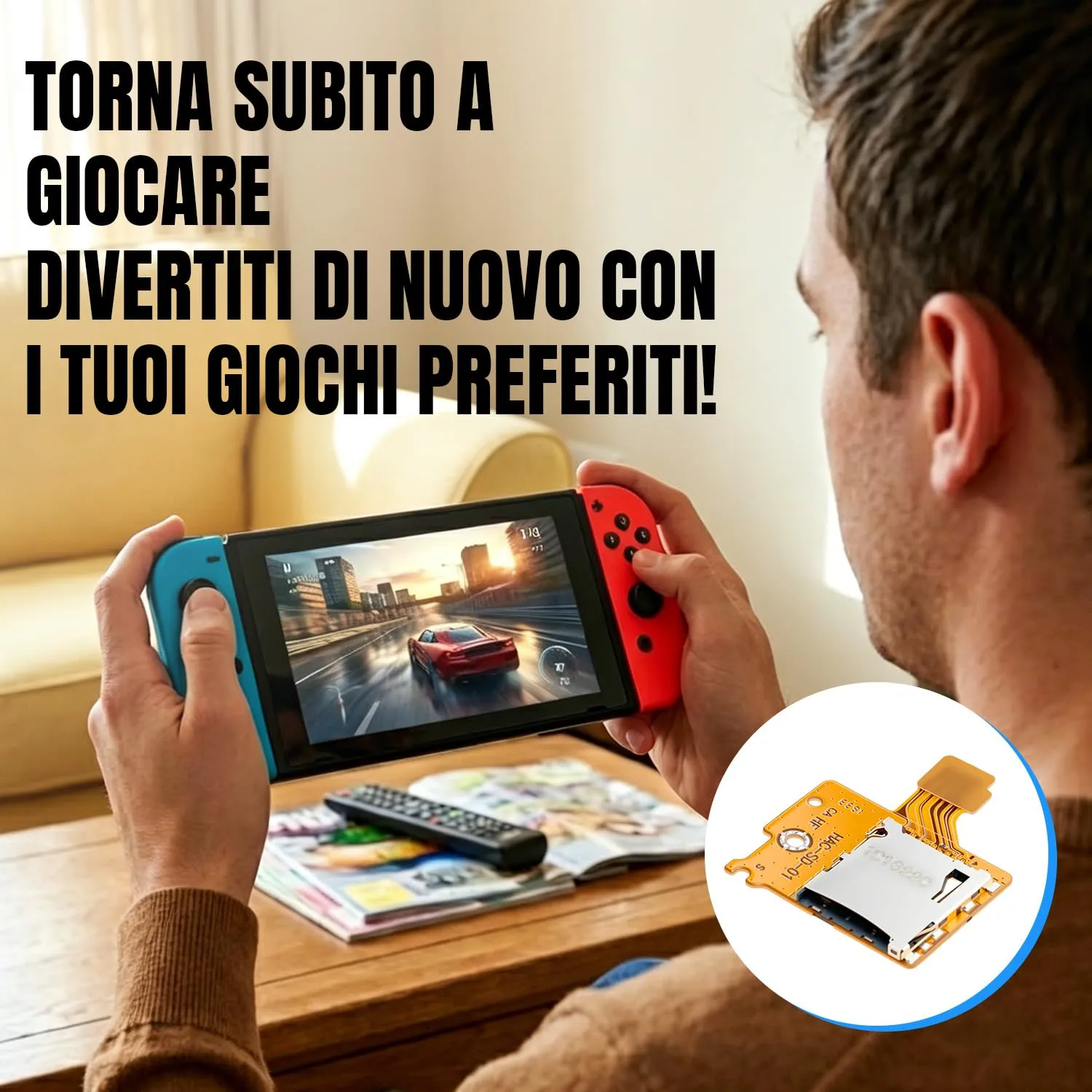 Wigearss Lettore Scheda Micro SD per Nintendo Switch HAC-001 - immagine 8