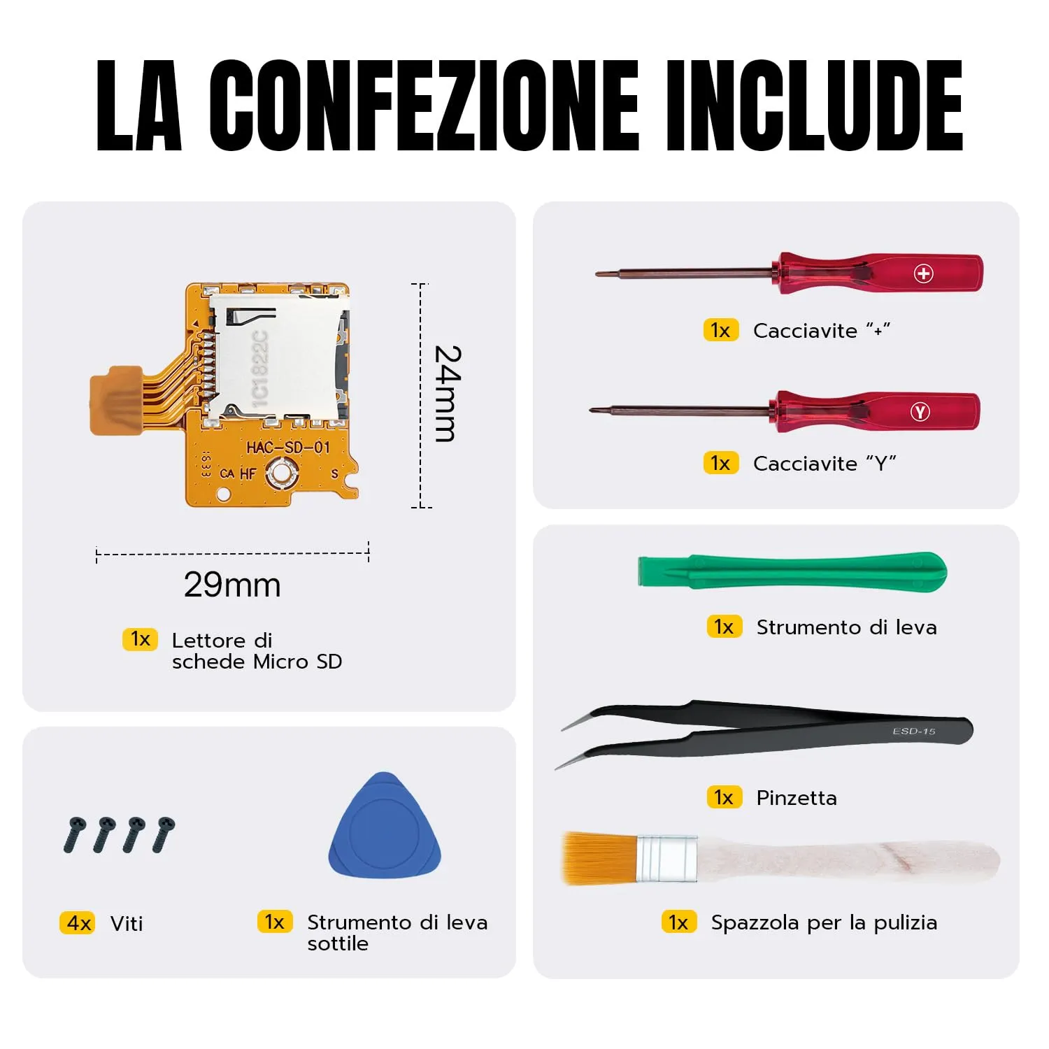 Wigearss Lettore Scheda Micro SD per Nintendo Switch HAC-001 - immagine 9