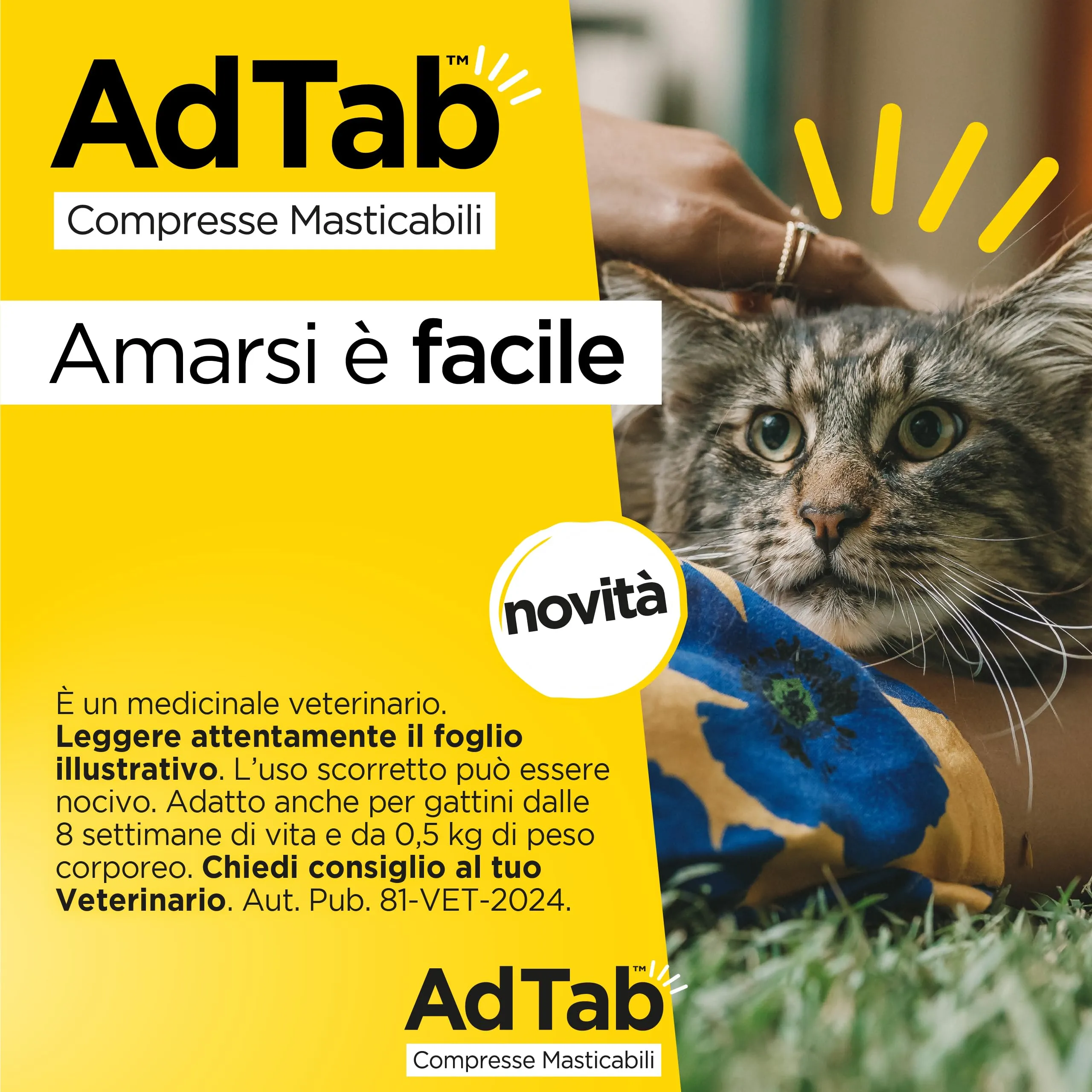 AdTab Compresse Masticabili per gatti 0,5-2,0 kg - 3 compresse - immagine 6