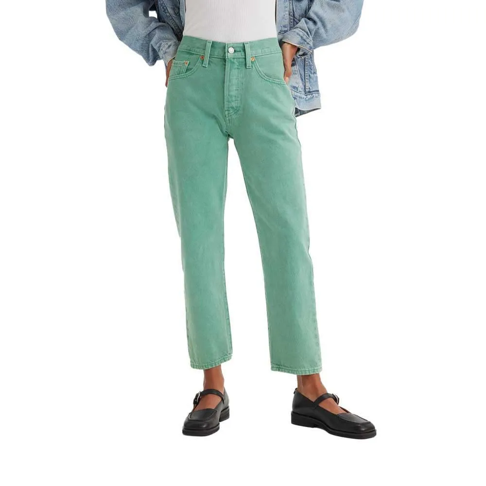Levi's 501 Crop Jeans Donna, Dusty Beryl Green 501, 24W / 28L - immagine 1
