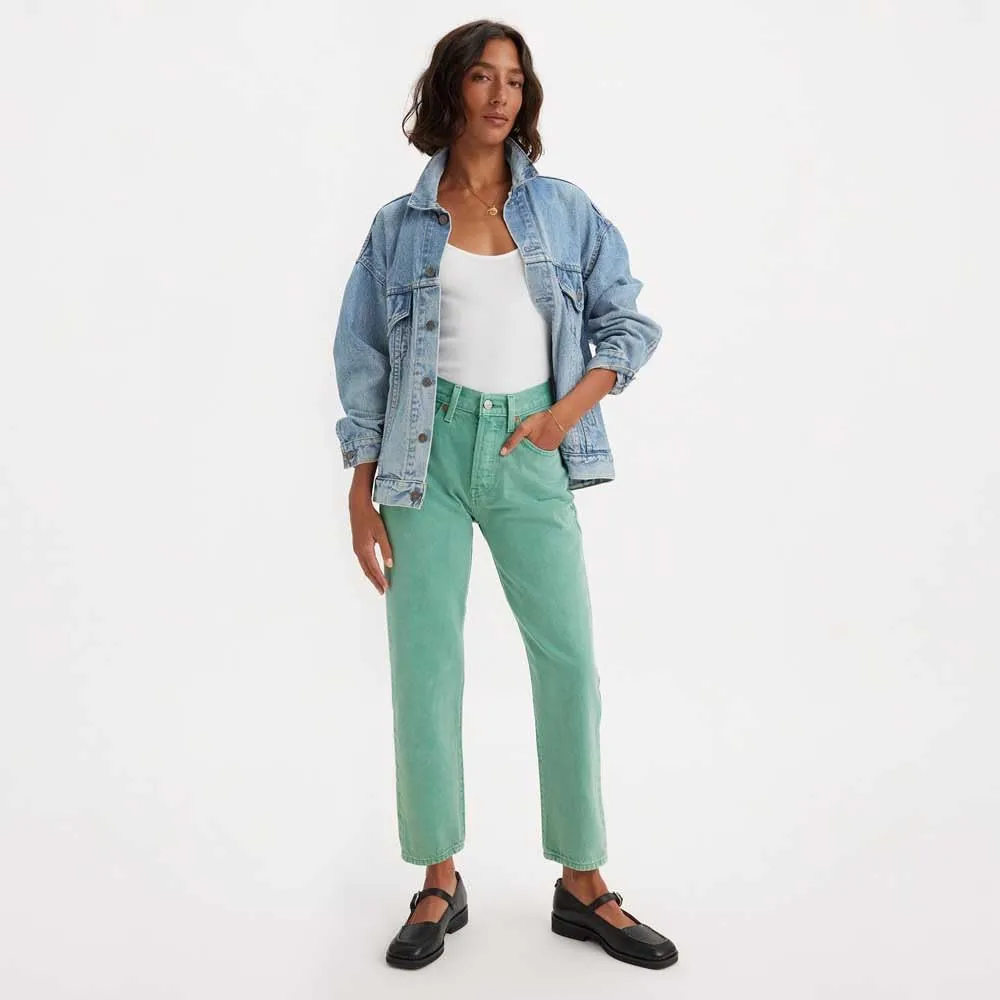 Levi's 501 Crop Jeans Donna, Dusty Beryl Green 501, 24W / 28L - immagine 5