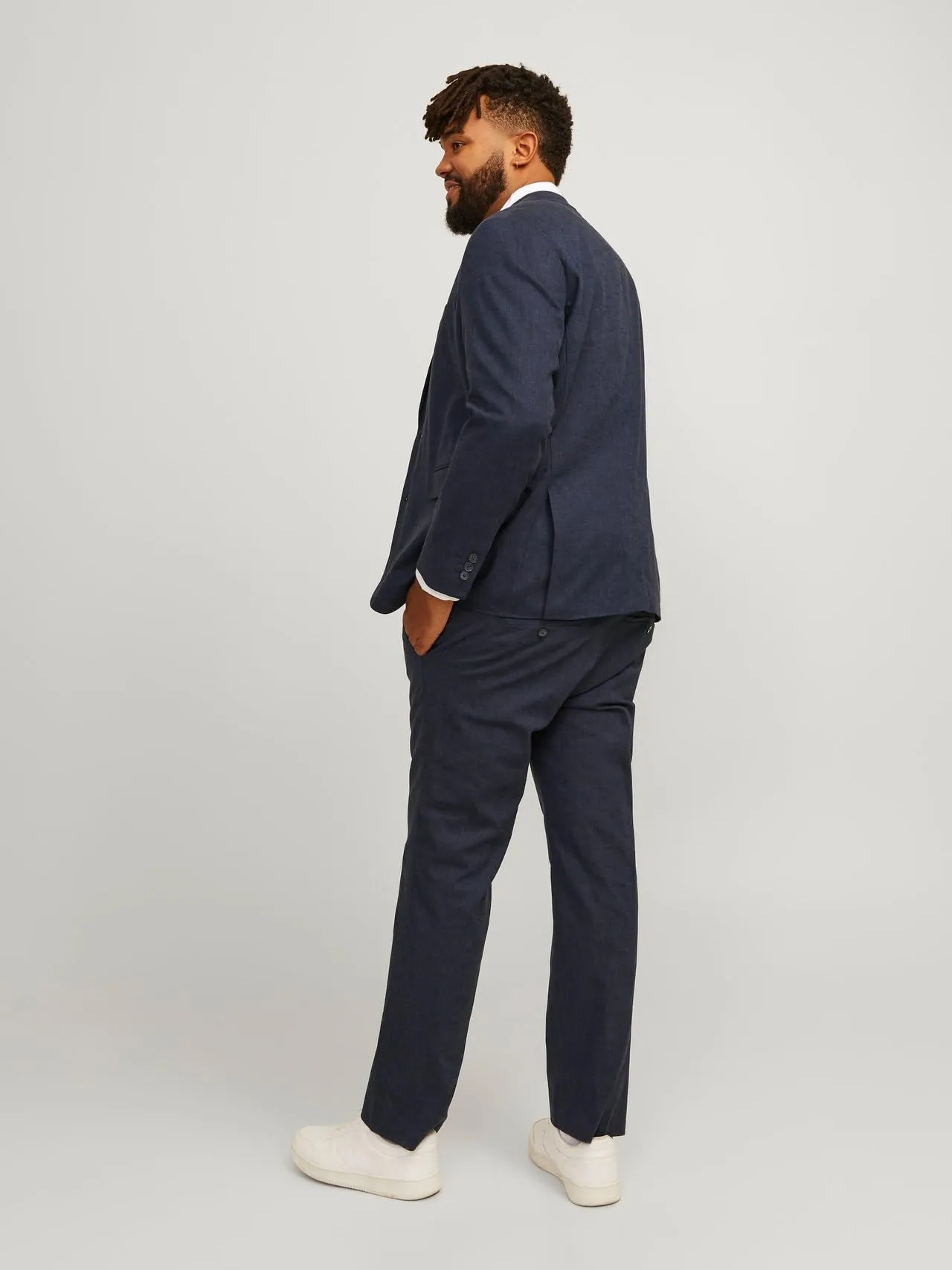 Jack & Jones JPRRIVIERA Linen Suit Slim Fit, Dark Navy, 52 - immagine 3