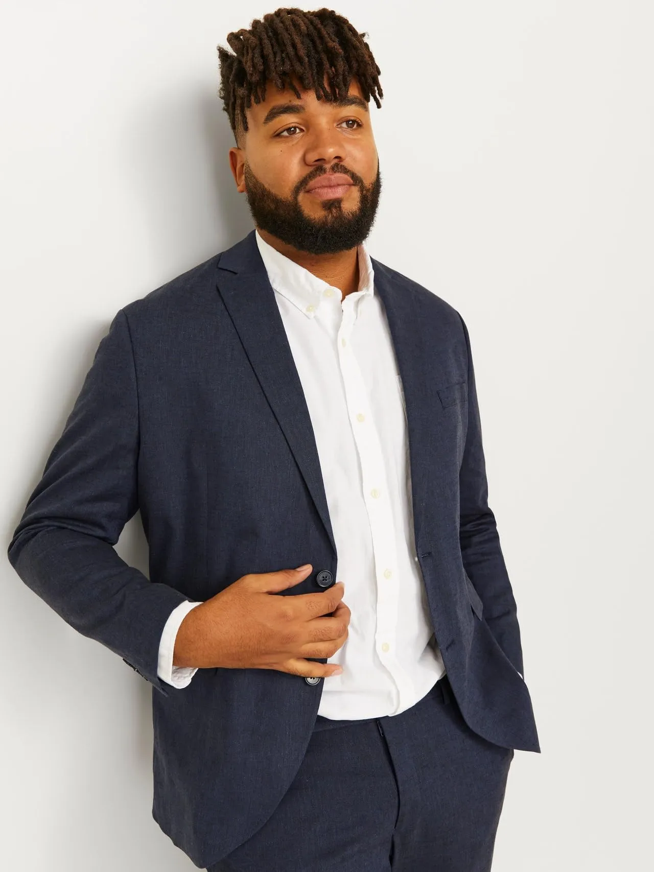 Jack & Jones JPRRIVIERA Linen Suit Slim Fit, Dark Navy, 52 - immagine 7