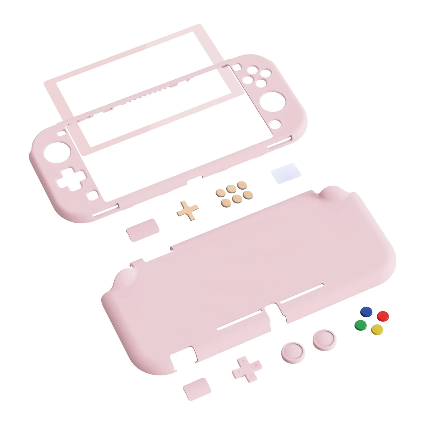 eXtremeRate PlayVital Cover Protettiva Rigida per Nintendo Switch Lite - Floreale, Rosa - immagine 2