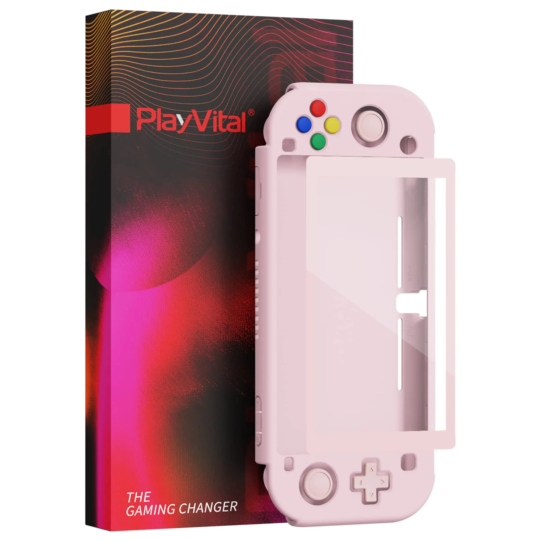 eXtremeRate PlayVital Cover Protettiva Rigida per Nintendo Switch Lite - Floreale, Rosa - immagine 3
