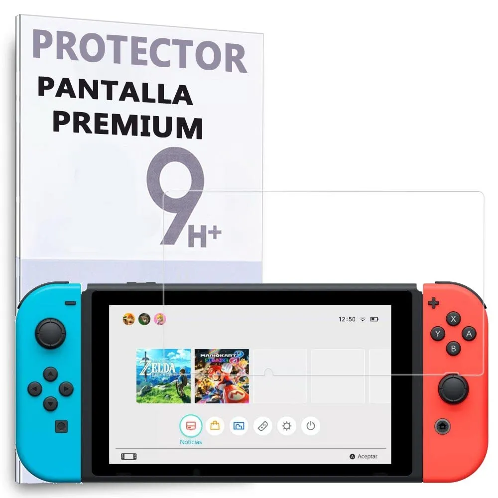 REY Pellicola salvaschermo in vetro temperato per Nintendo Switch - immagine 1