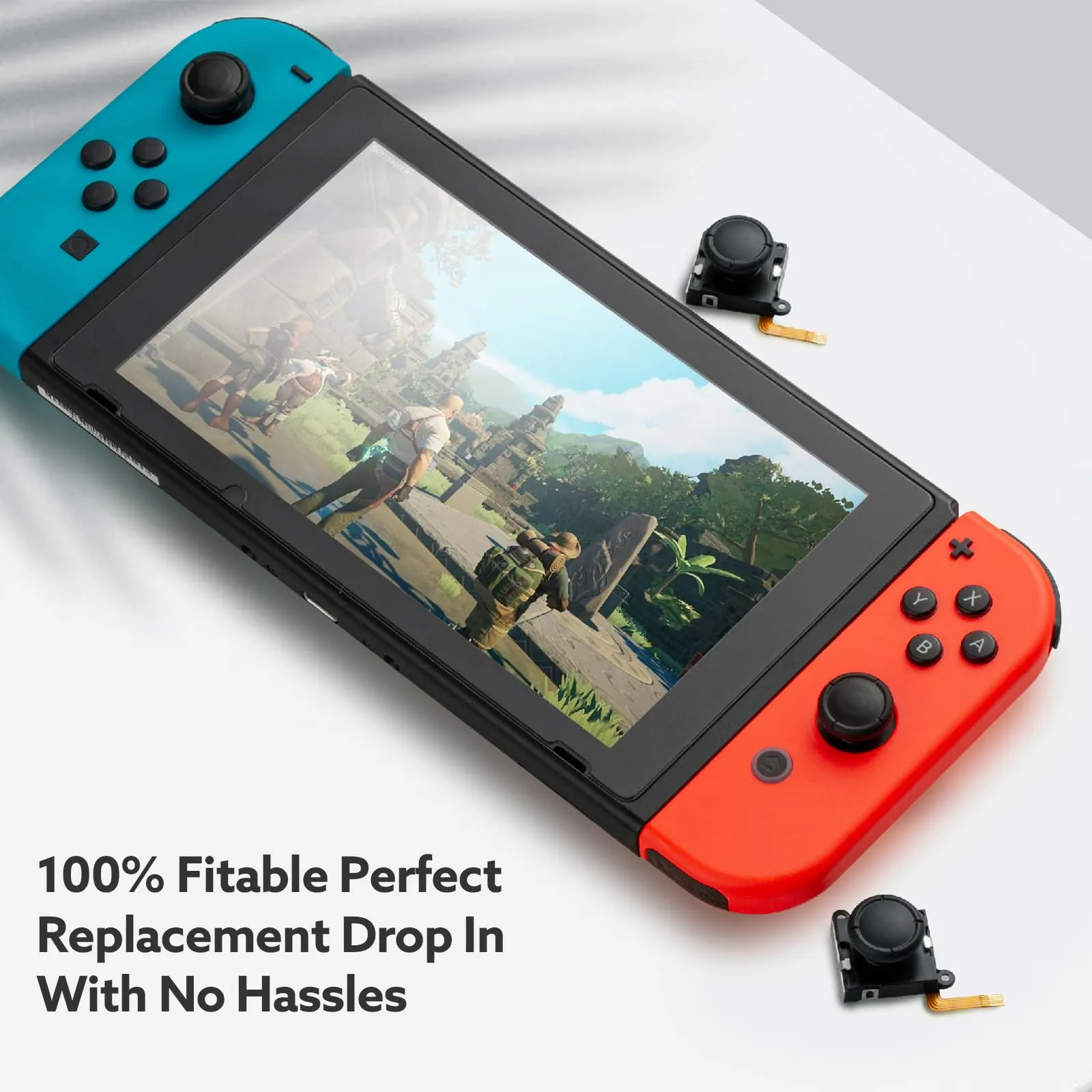 BRONAL Joystick Effetto Hall per Switch Joy-Con, Switch OLED e Switch Lite, Kit di Ricambio Analogico (4 Pezzi) - immagine 8