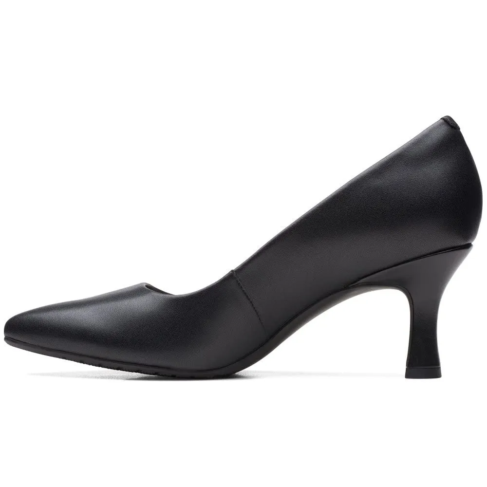 Clarks Kataleyna Gem Women's Black Leather Shoes, 4.5 - immagine 2