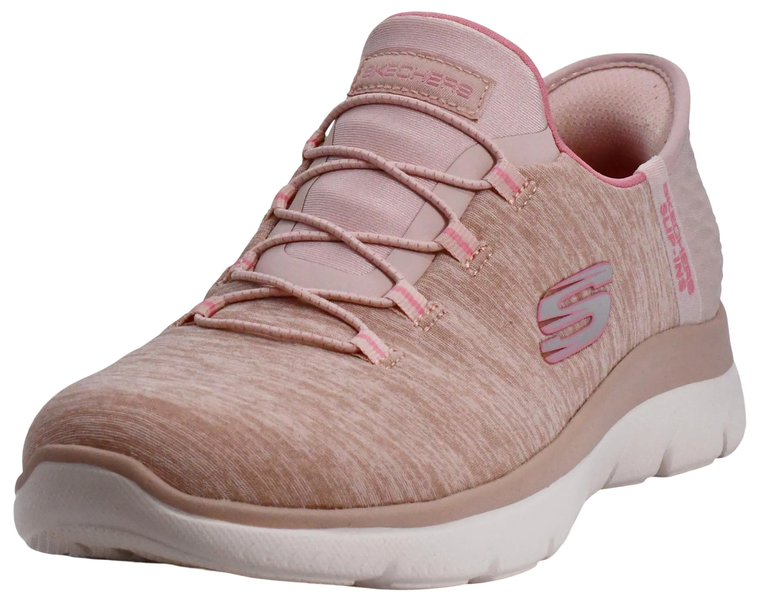 Skechers Donna Summits Dazzling Haze Scarpe da Allenamento, Rose Mesh/Pink Trim, 36.5 EU - immagine 1