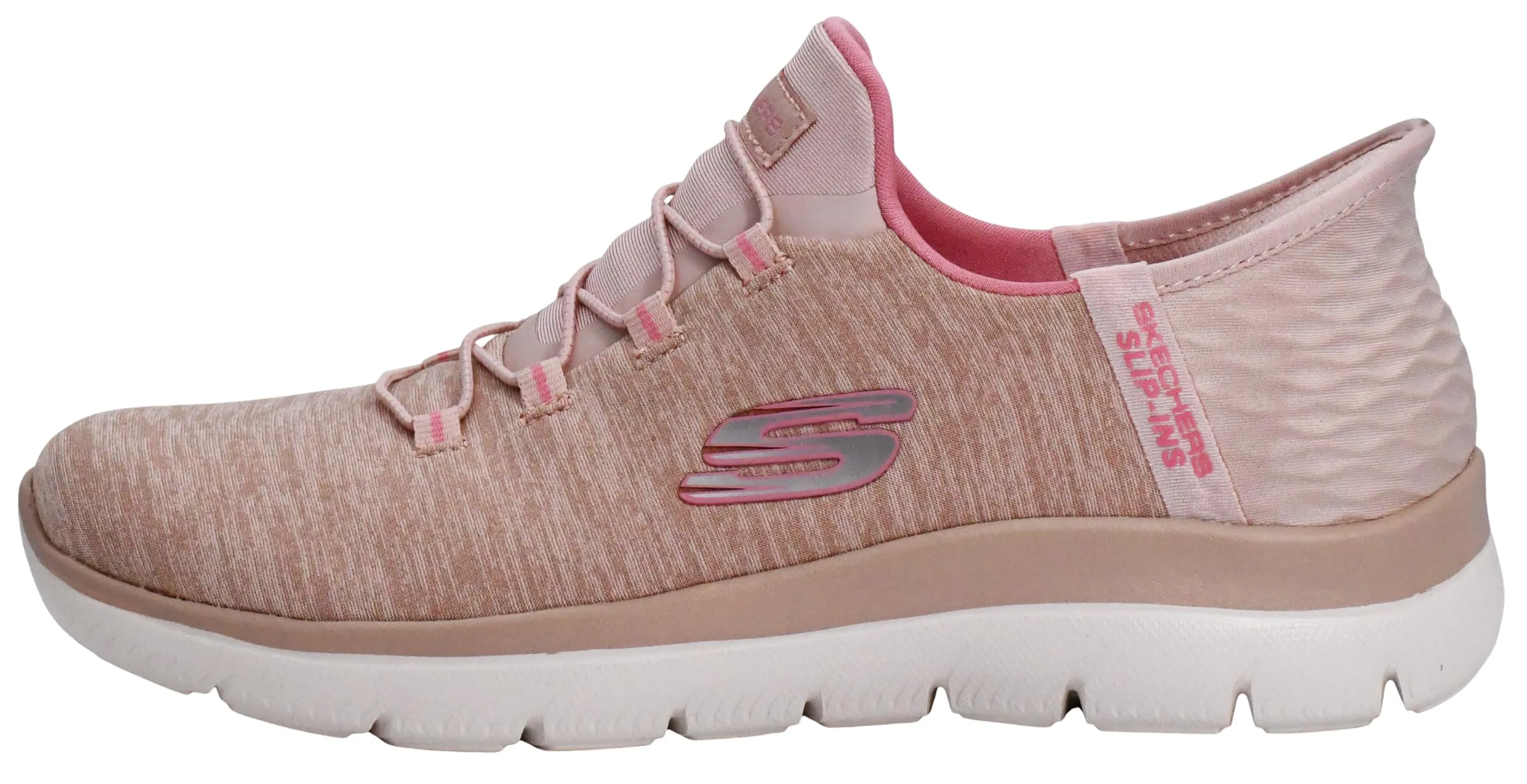 Skechers Donna Summits Dazzling Haze Scarpe da Allenamento, Rose Mesh/Pink Trim, 36.5 EU - immagine 5