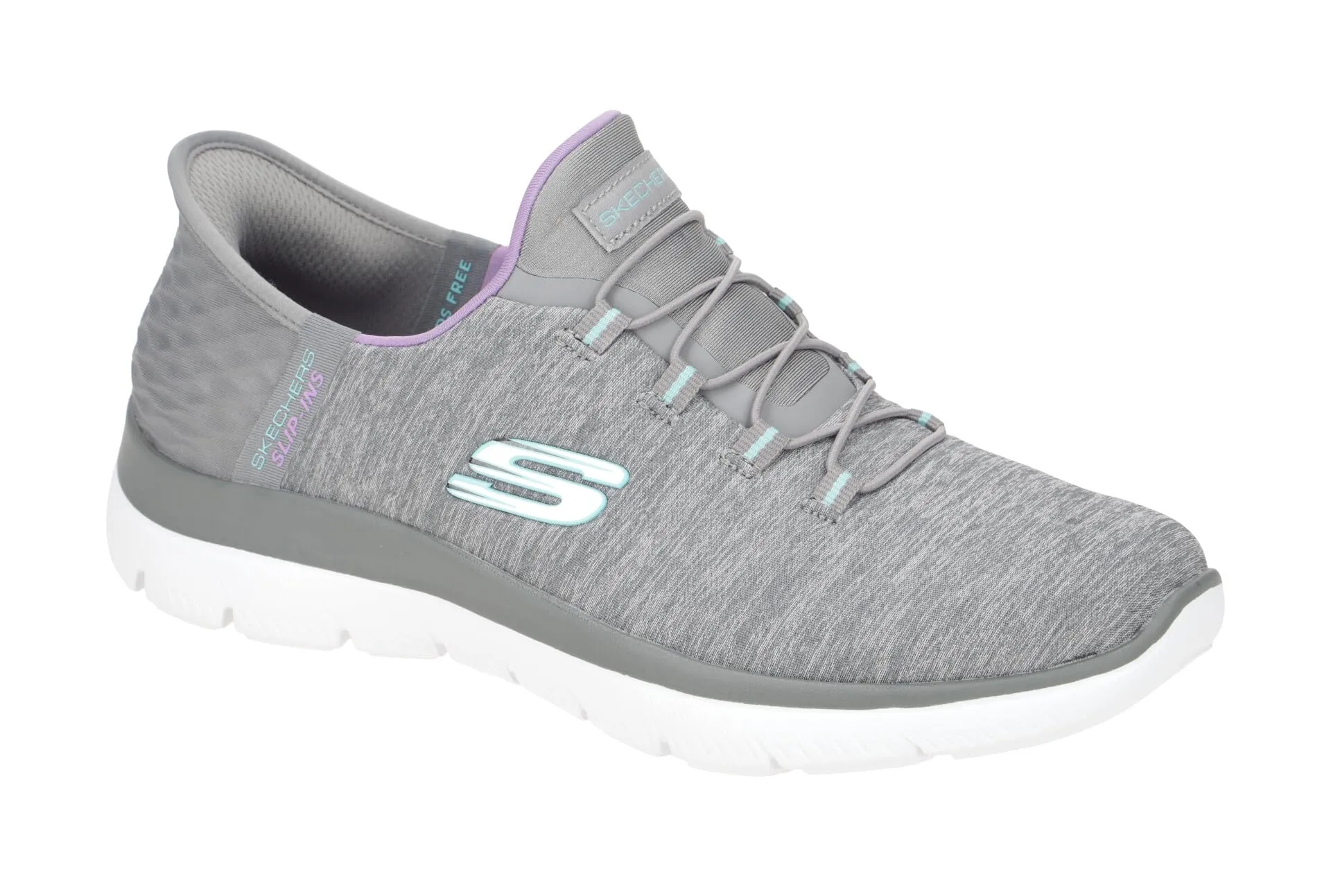 Skechers Donna Summits Dazzling Haze Slip-ins, Gray Mesh/Multi Trim, 40 EU - immagine 6