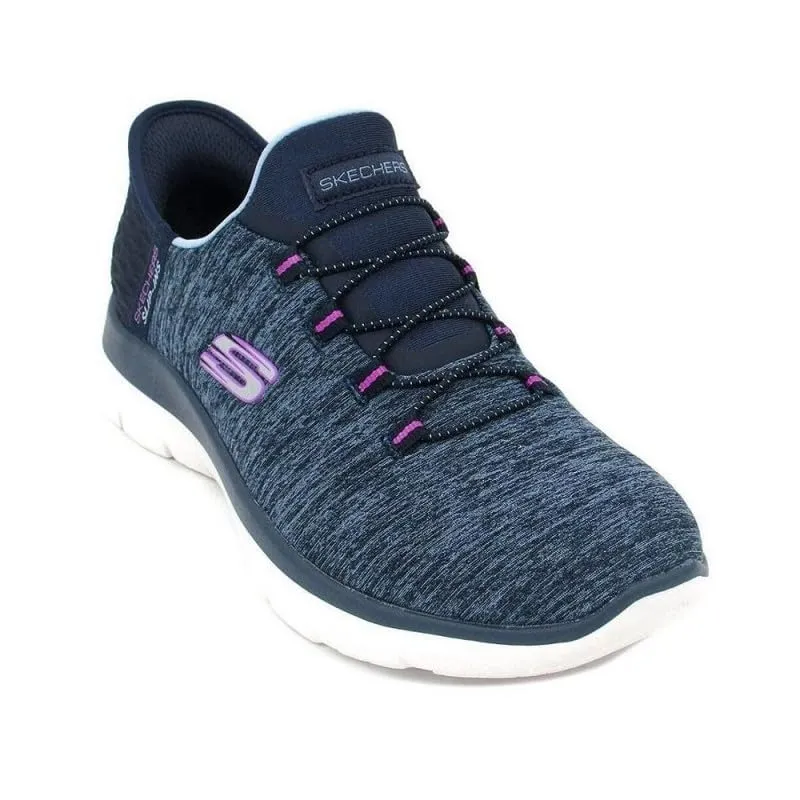 Skechers Donna Summits Dazzling Haze Slip-in, Navy Mesh/Purple Trim, 38 EU - immagine 4
