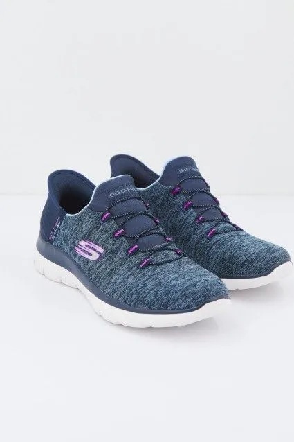 Skechers Donna Summits Dazzling Haze Slip-ins, Navy Mesh/Purple Trim, 36.5 EU - immagine 3