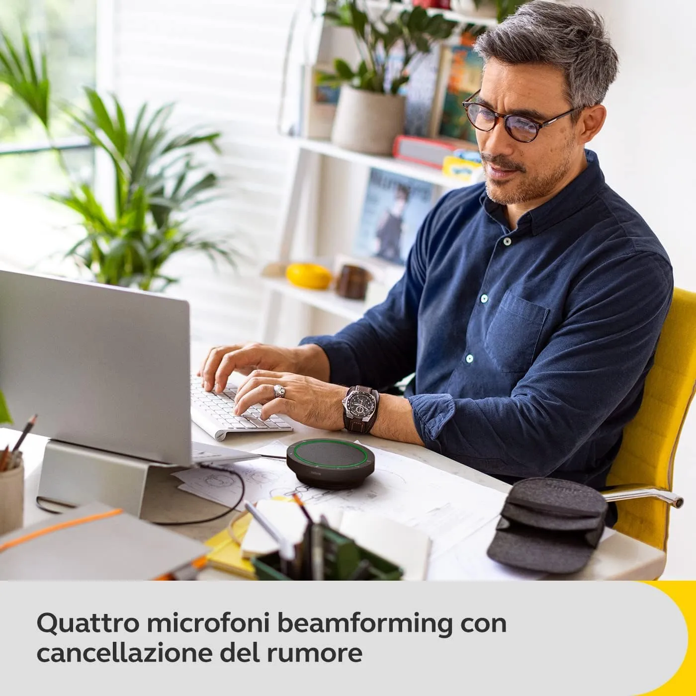 Jabra Speak2 55 Vivavoce Bluetooth, USB-C e USB-A, Microsoft Teams, Grigio - immagine 5