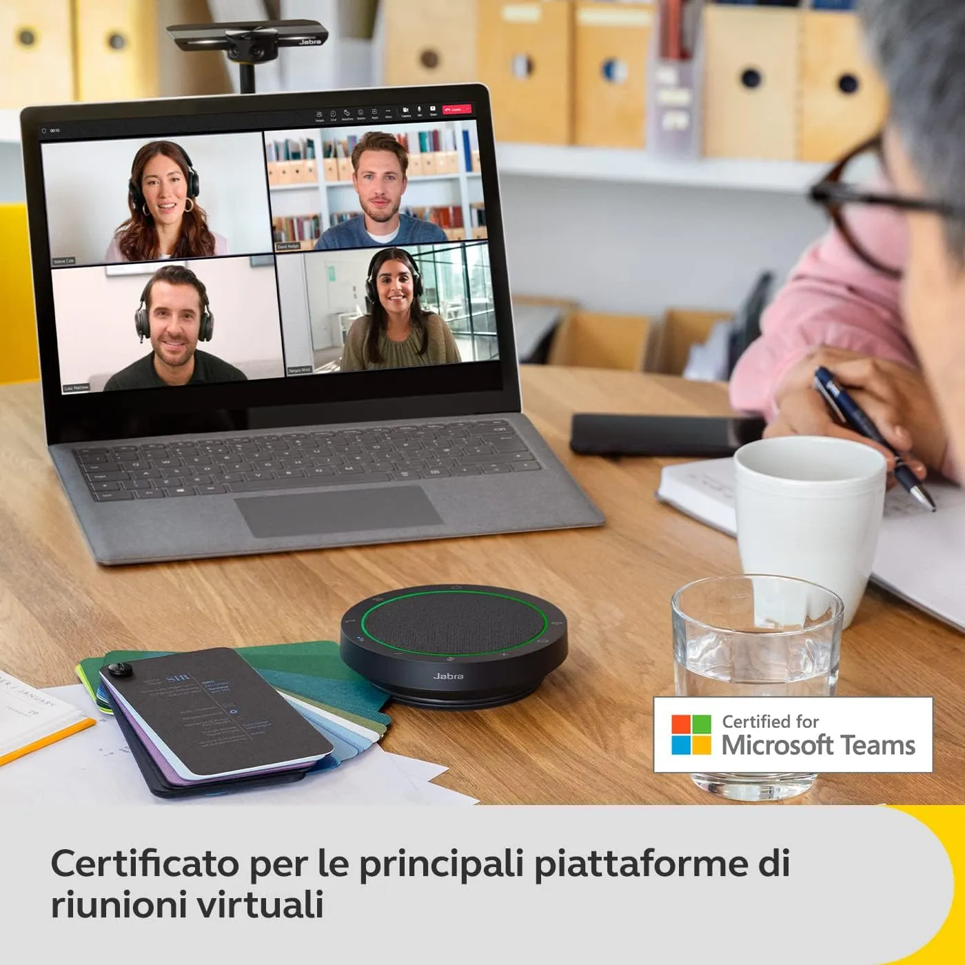 Jabra Speak2 55 Vivavoce Bluetooth, USB-C e USB-A, Microsoft Teams, Grigio - immagine 8