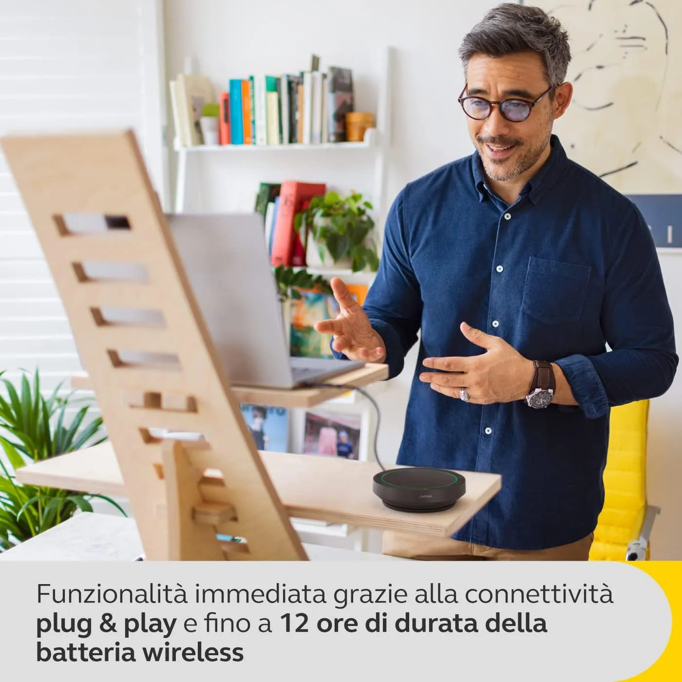 Jabra Speak2 55 Vivavoce Bluetooth, USB-C e USB-A, Microsoft Teams, Grigio - immagine 9