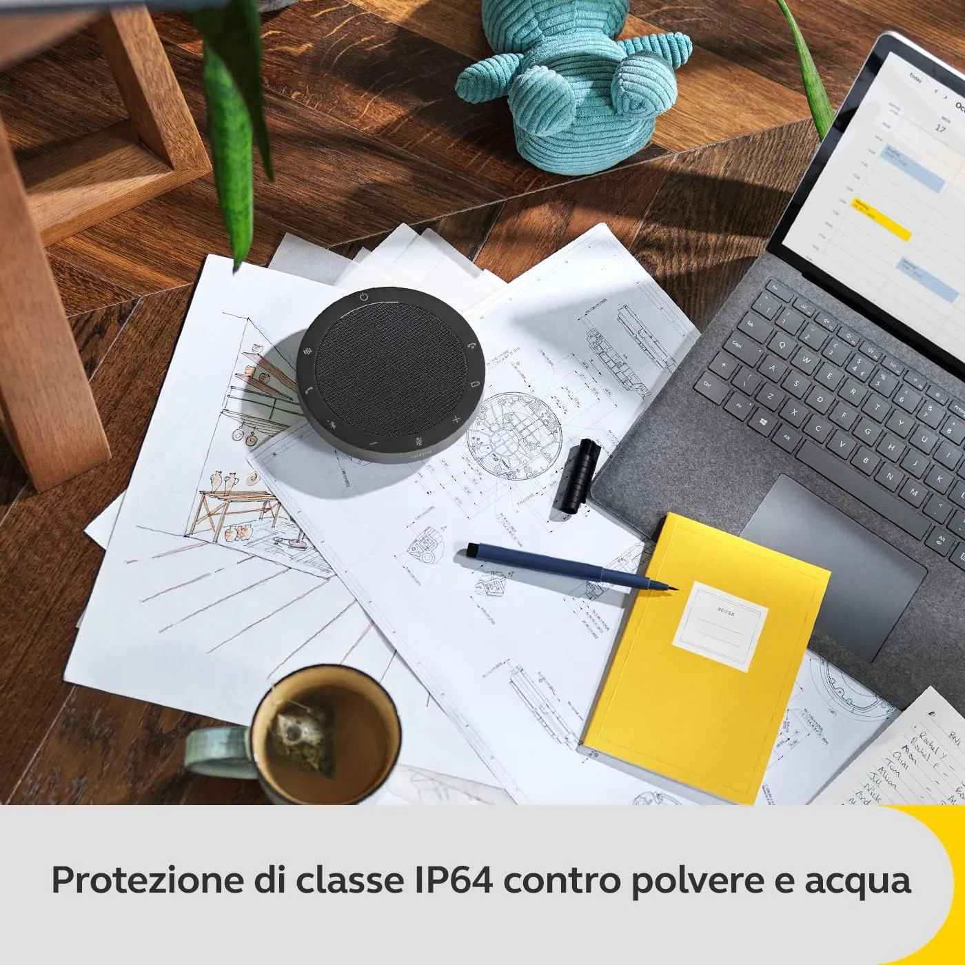 Jabra Speak2 55 Vivavoce Bluetooth, USB-C e USB-A, Microsoft Teams, Grigio - immagine 11