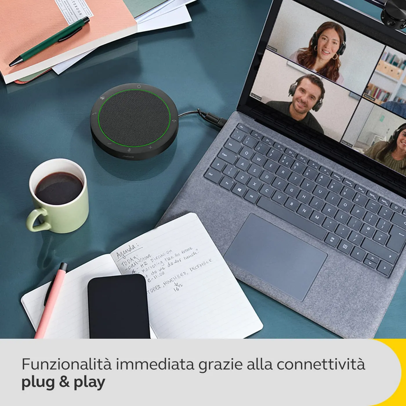 Jabra Speak2 40 Vivavoce Portatile USB-A USB-C, Grigio - immagine 9