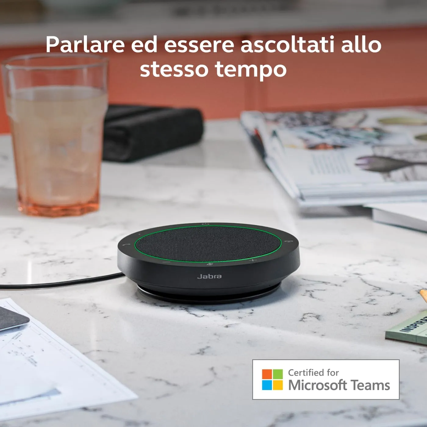 Jabra Speak2 75 Speaker Bluetooth, Ottimizzato per Microsoft Teams, Grigio Scuro - immagine 6